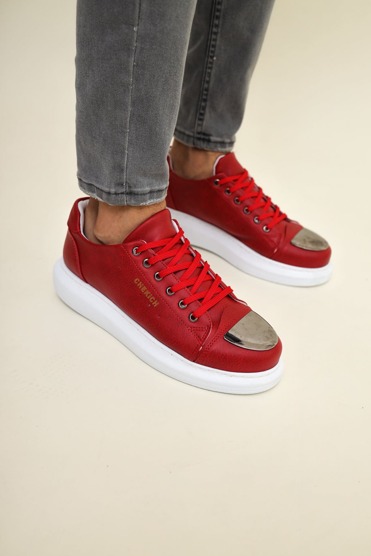 CH175 CBT Mirror Erkek Ayakkabı KIRMIZI - Görsel 3