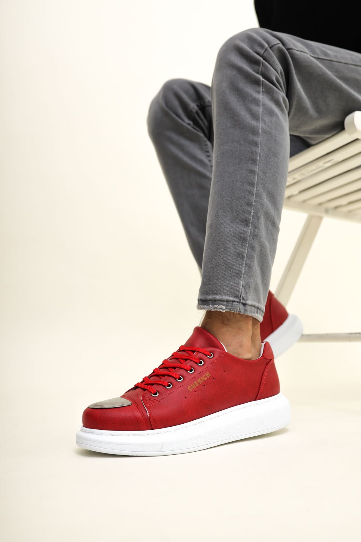 CH175 CBT Mirror Erkek Ayakkabı KIRMIZI - Görsel 4