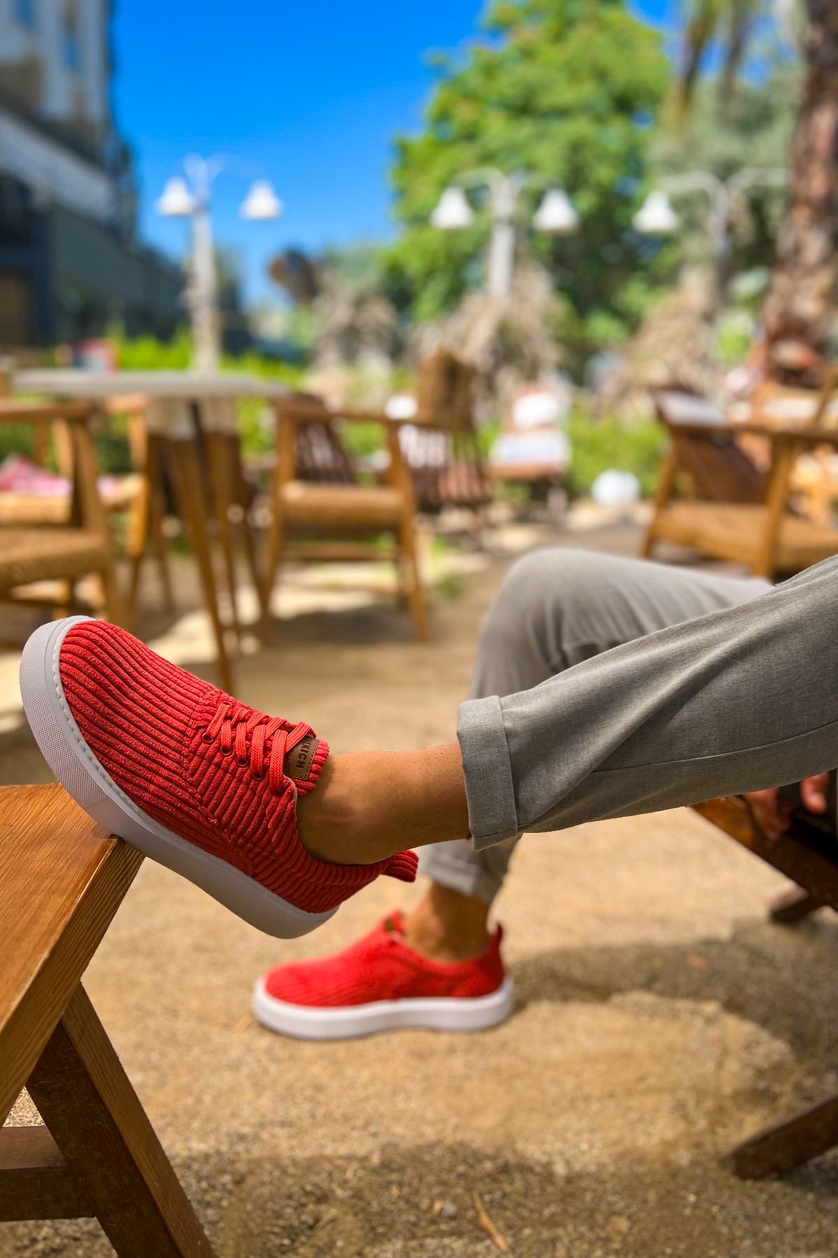 CH173 KBT Velluto Erkek Ayakkabı KIRMIZI - Görsel 4