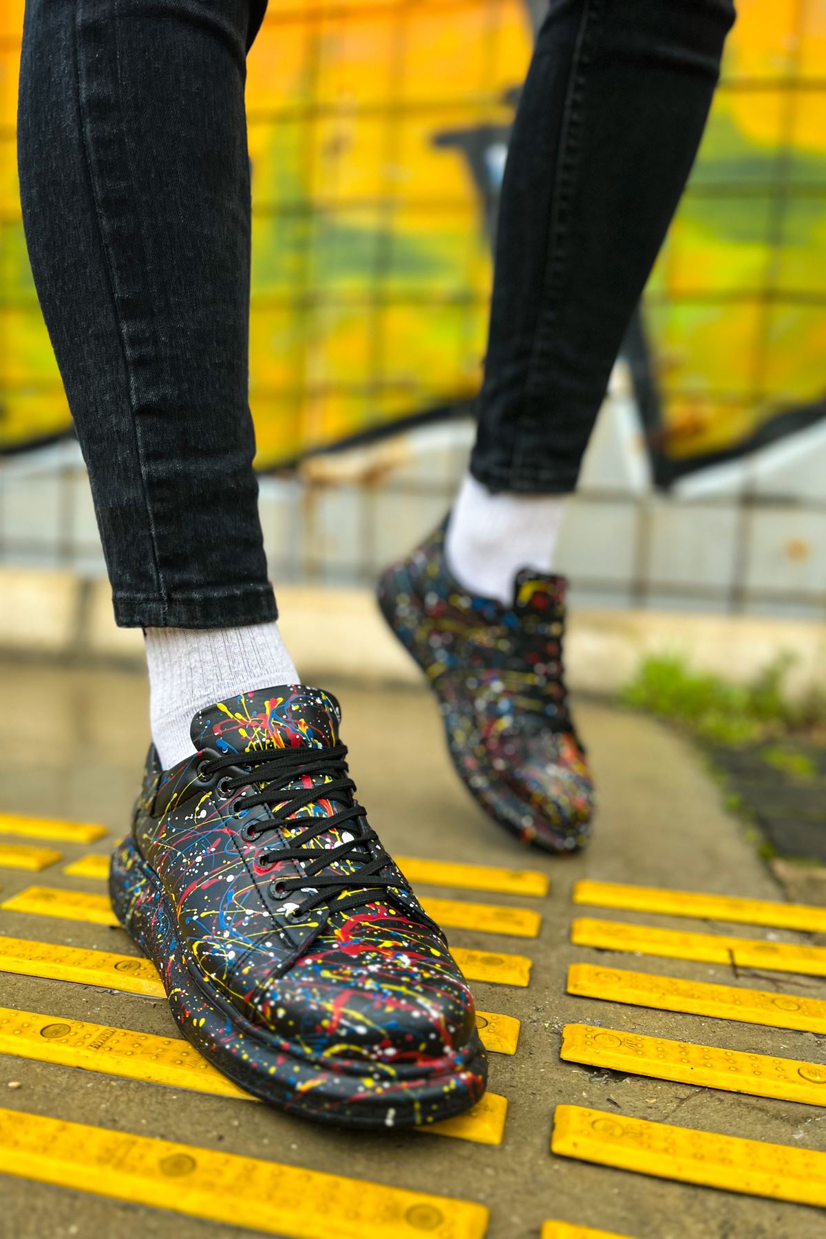 CH254 CST Pittura Erkek Ayakkabı 498 SARI / MAVI / KIRMIZI SPLUSH - Görsel 4