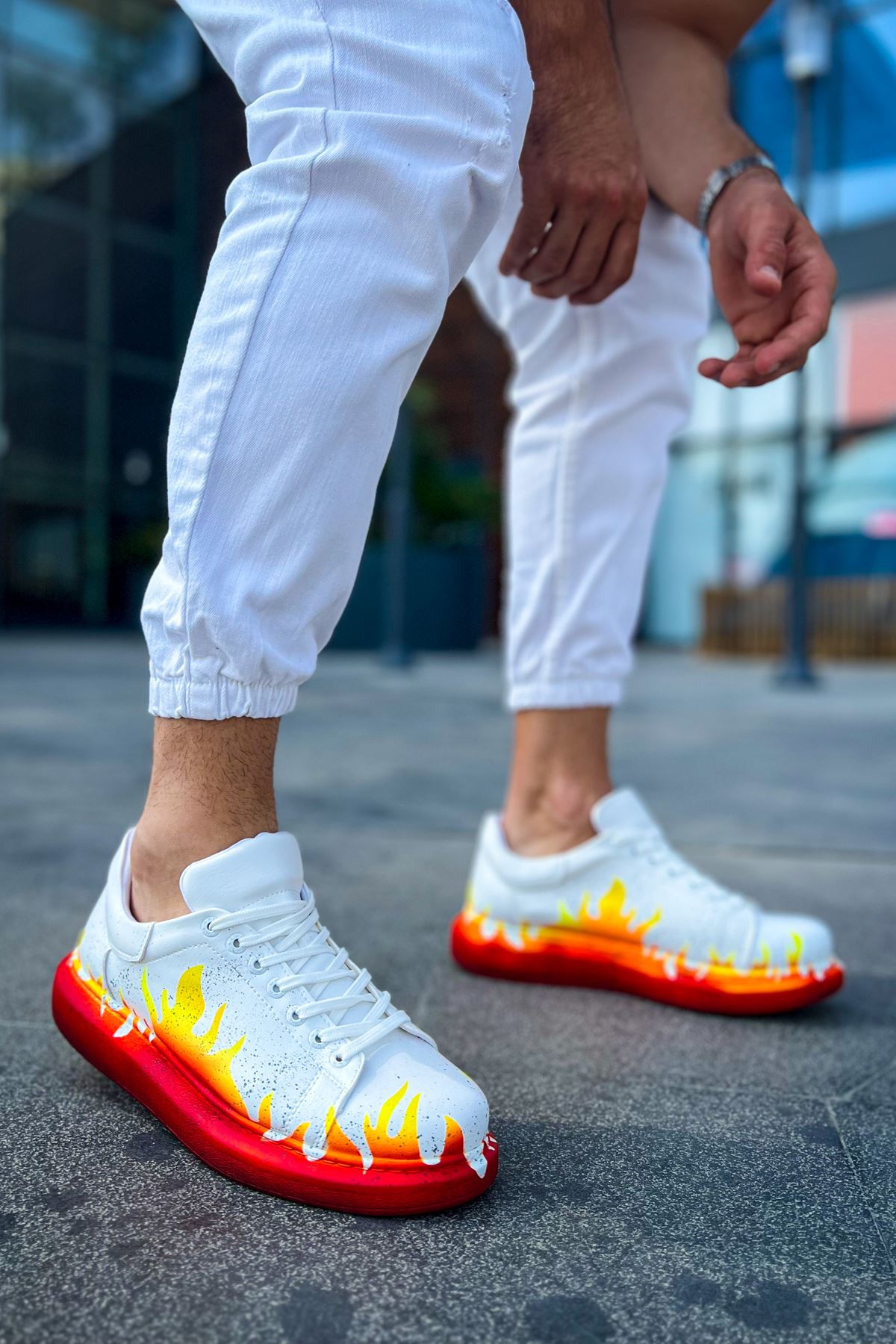 CH254 CBT Pittura Erkek Ayakkabı 535 KIRMIZI ALEV - Görsel 4