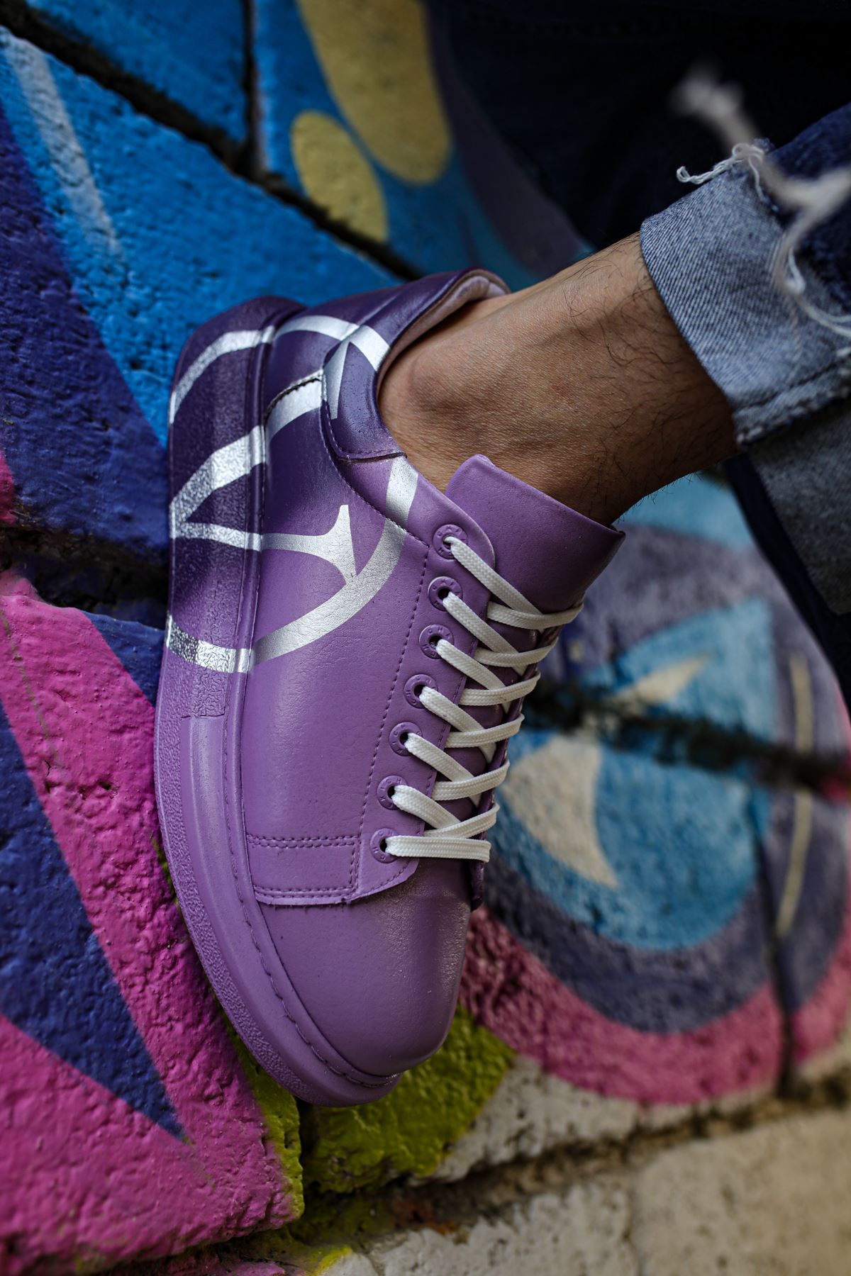 CH254 CBT Pittura Erkek Ayakkabı 490 MOR/ KOYU MOR V - Görsel 4