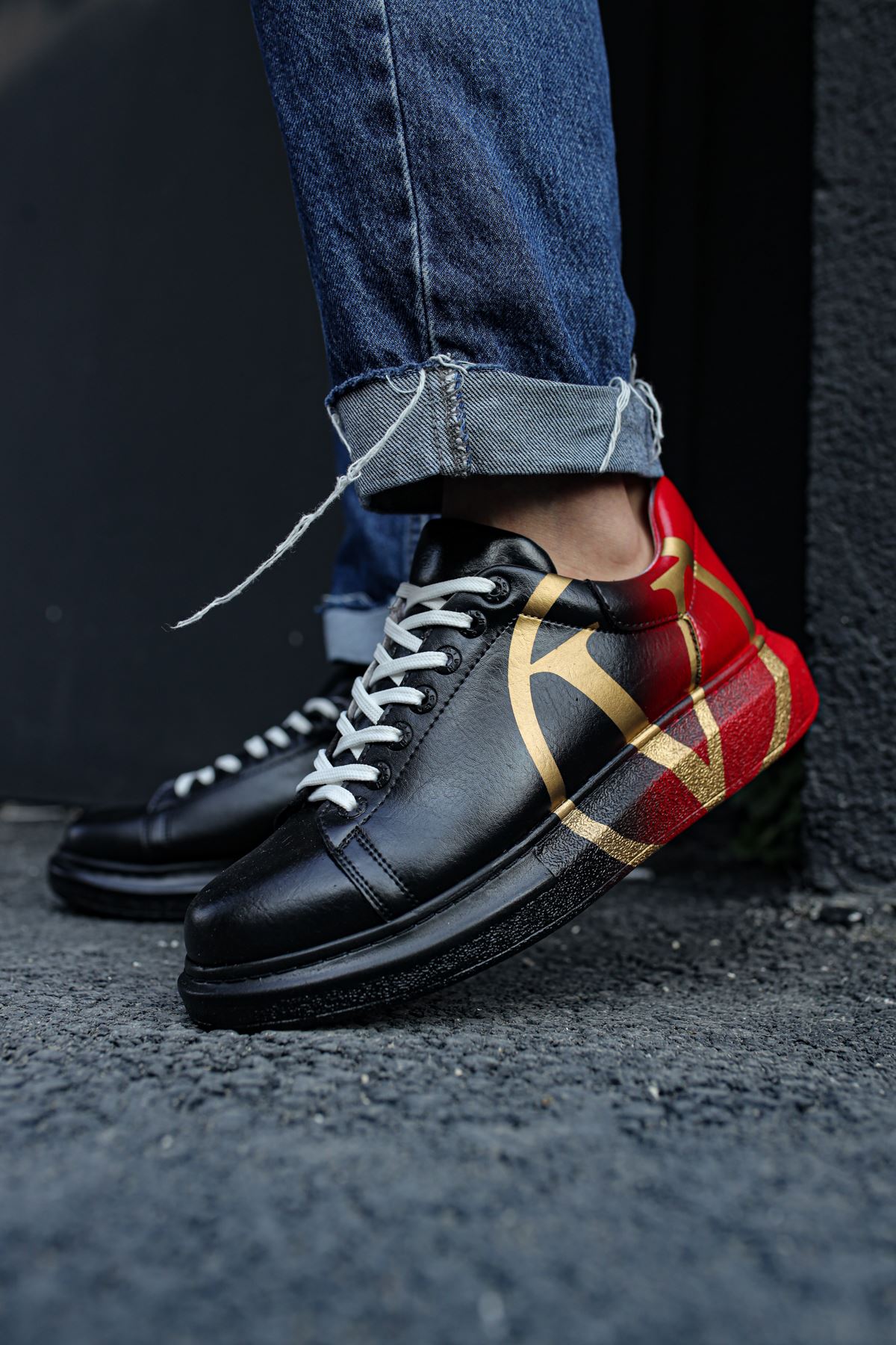 CH254 CBT Pittura Erkek Ayakkabı 411 V SIYAH / KIRMIZI - Görsel 2