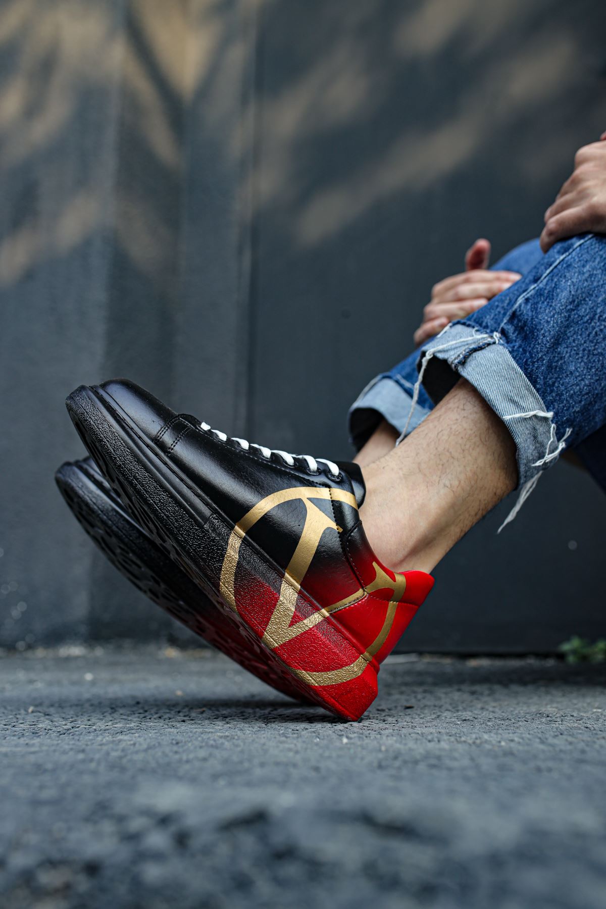 CH254 CBT Pittura Erkek Ayakkabı 411 V SIYAH / KIRMIZI - Görsel 3