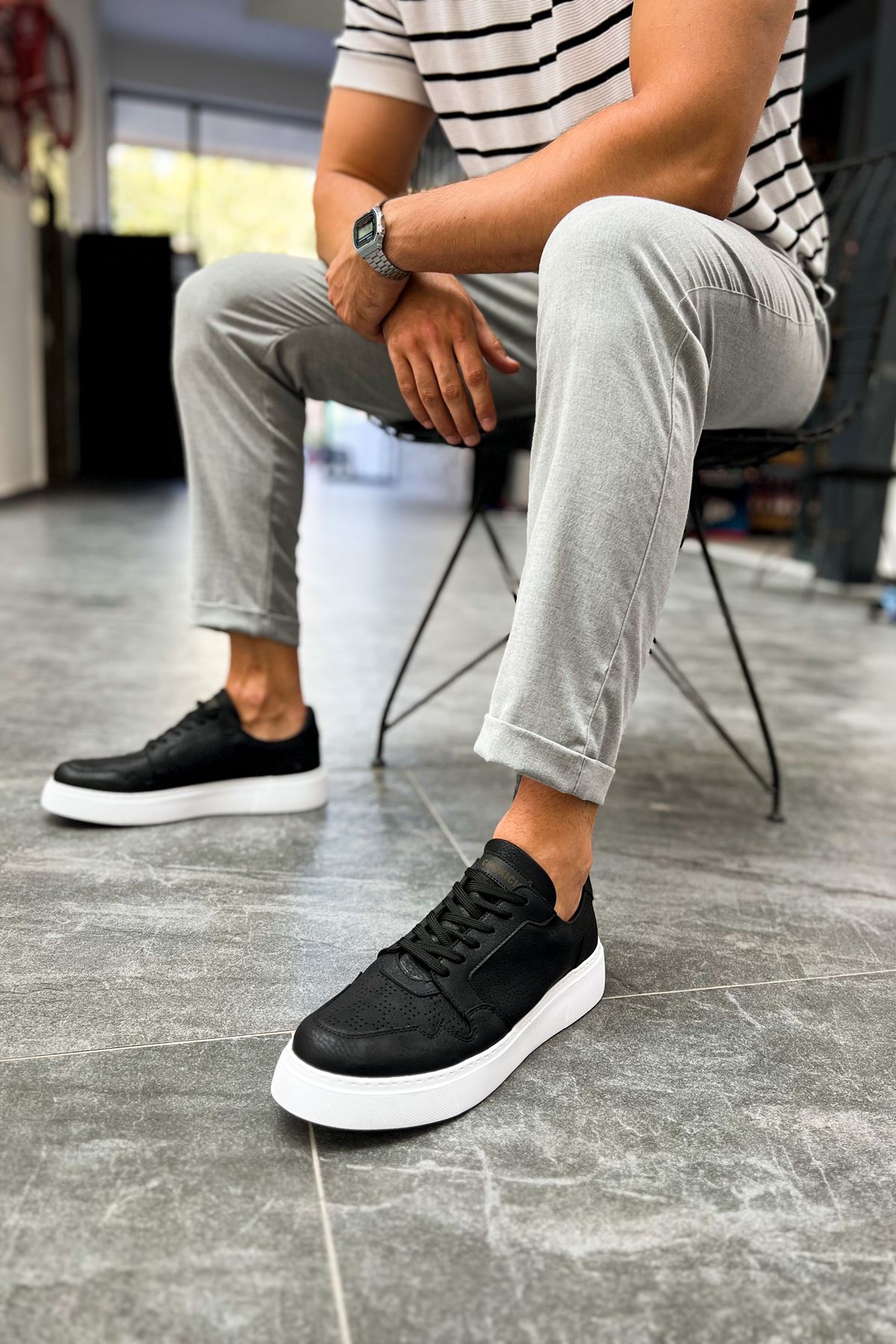 CH153 CBT Oxford Erkek Ayakkabı SIYAH - Görsel 3