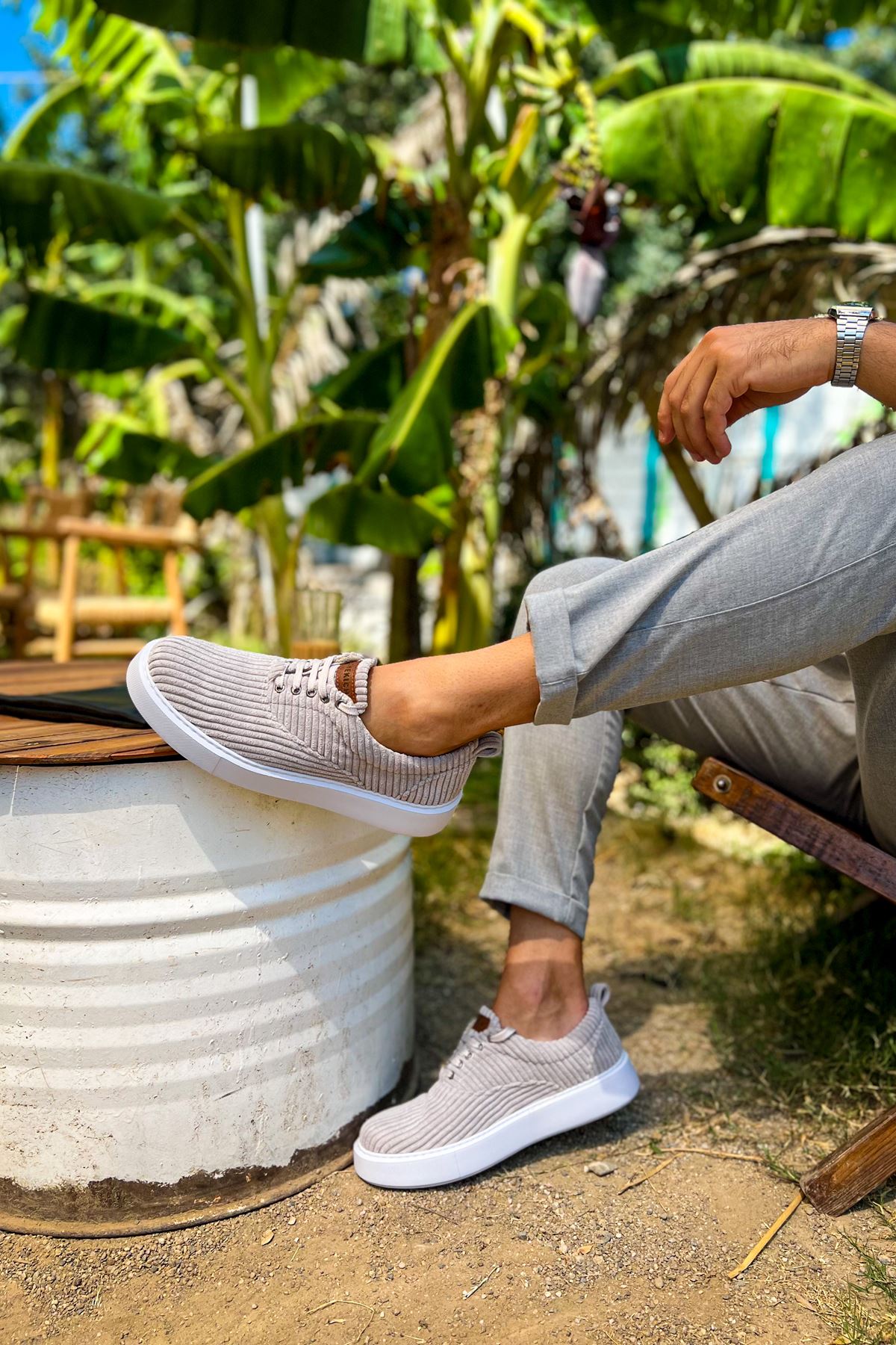 CH173 KBT Velluto Erkek Ayakkabı GRI - Görsel 3