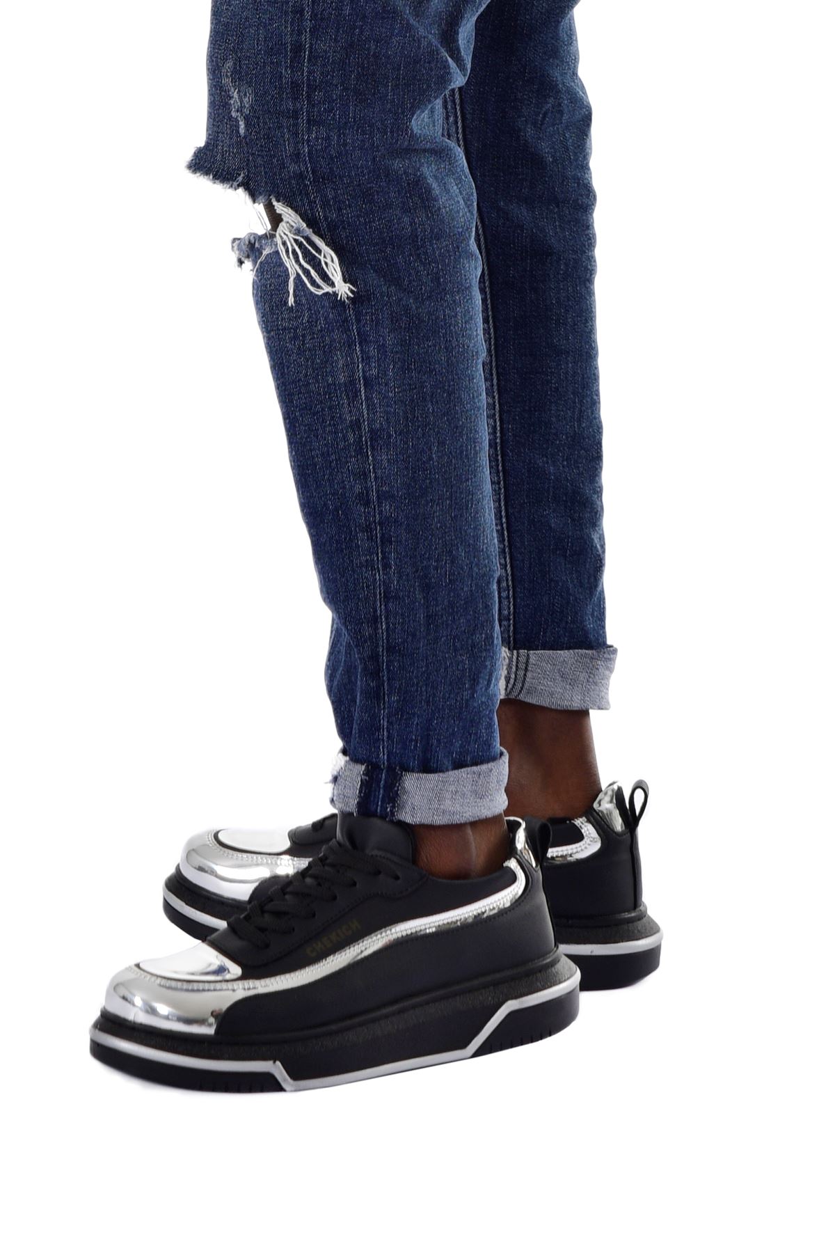 CH241 CST Signature Line Up Erkek Ayakkabı SIYAH/GUMUS - Görsel 2