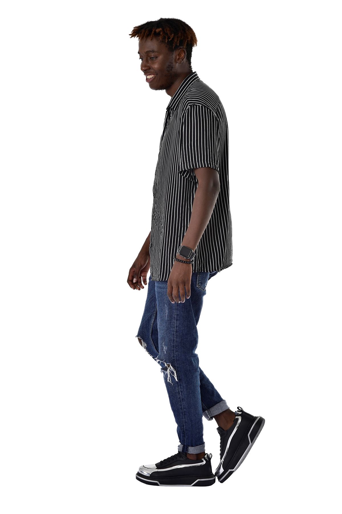 CH241 CST Signature Line Up Erkek Ayakkabı SIYAH/GUMUS - Görsel 3