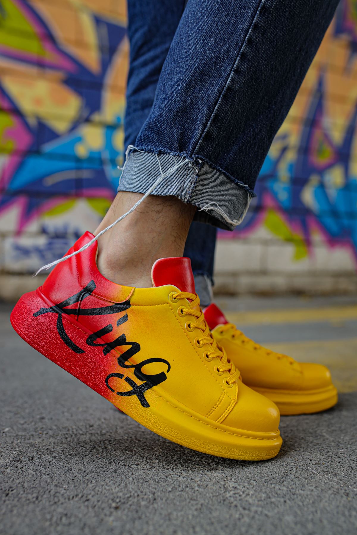 CH254 CBT Pittura Erkek Ayakkabı 431 SARI / TURUNCU KING - Görsel 2