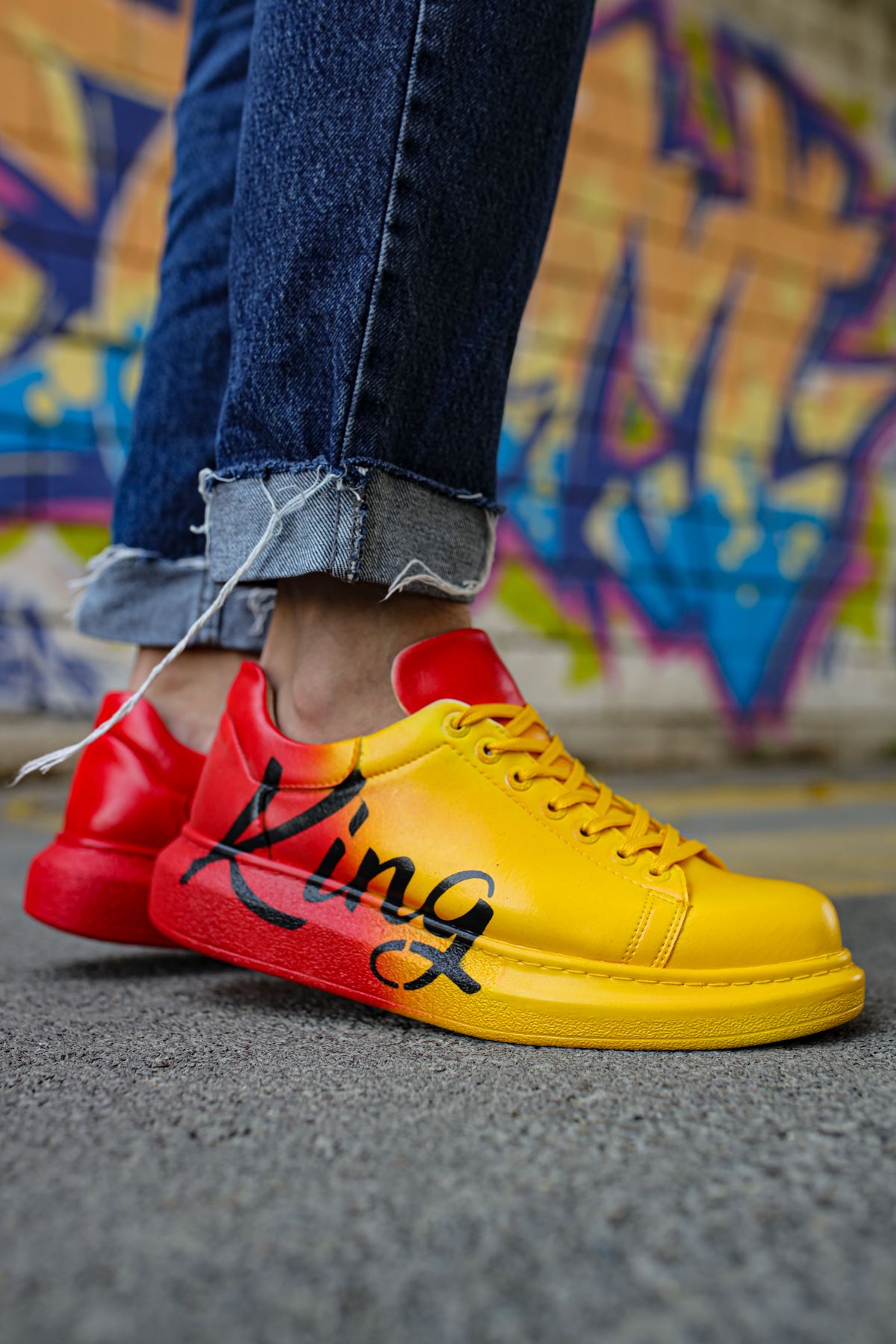 CH254 CBT Pittura Erkek Ayakkabı 431 SARI / TURUNCU KING - Görsel 3