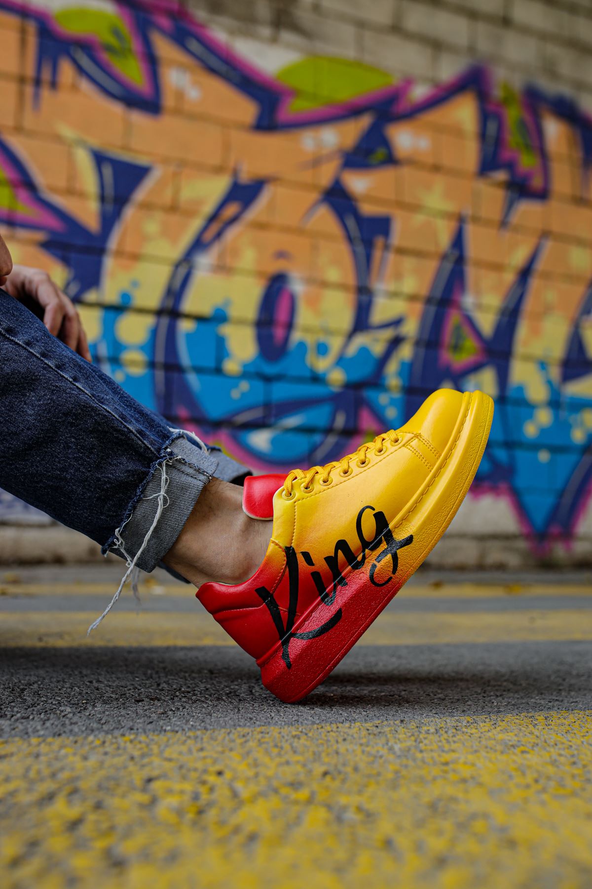 CH254 CBT Pittura Erkek Ayakkabı 431 SARI / TURUNCU KING - Görsel 4