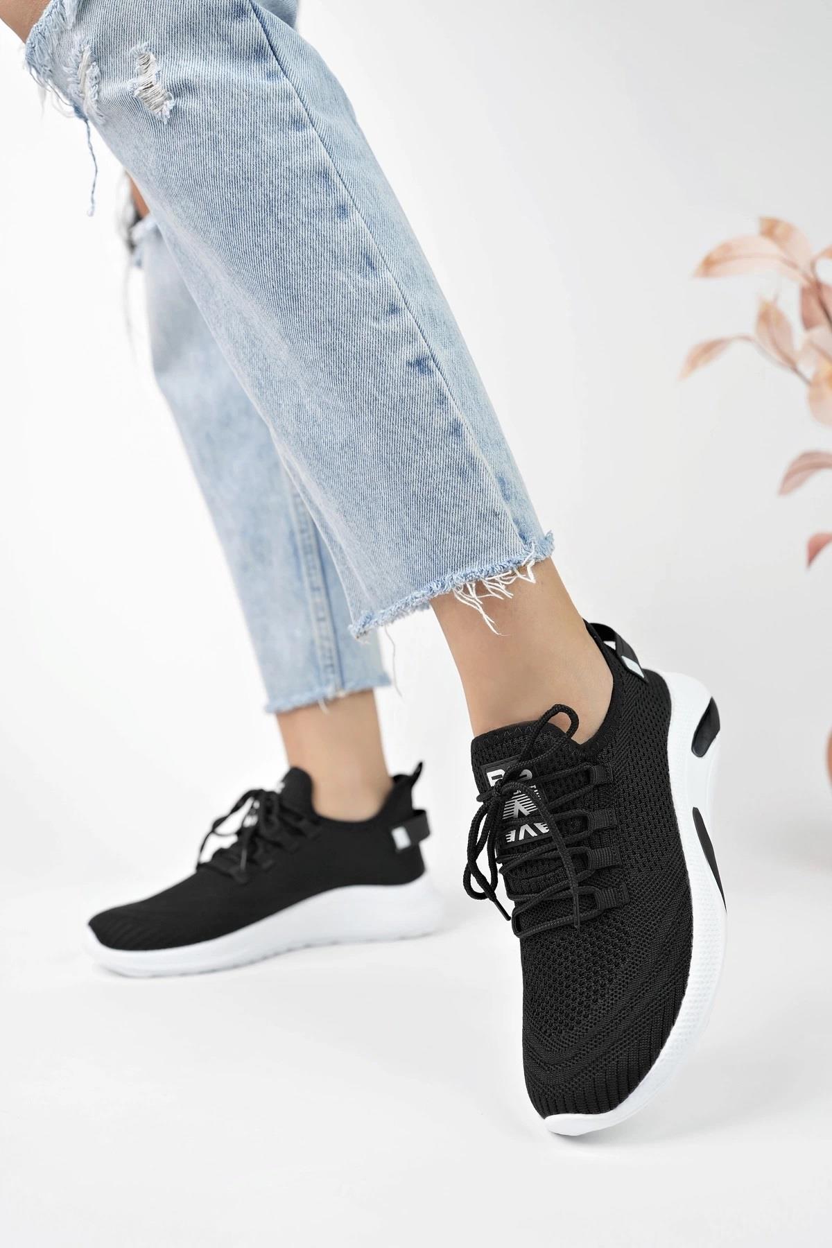 062 Triko Rahat Hafif Günlük Kadın Spor Ayakkabı - Görsel 3