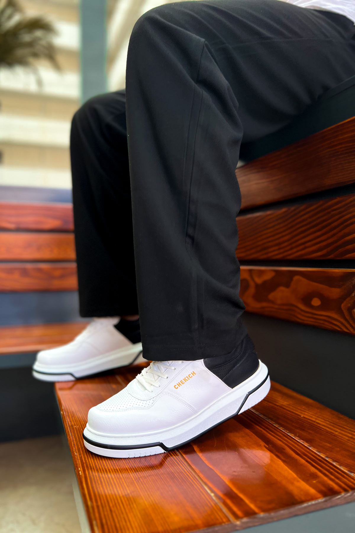 CH075 CBT Signature Erkek Ayakkabı BEYAZ / SAX MAVI - Görsel 2