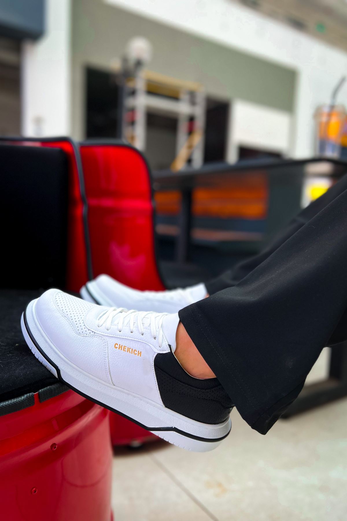 CH075 CBT Signature Erkek Ayakkabı BEYAZ / SAX MAVI - Görsel 3