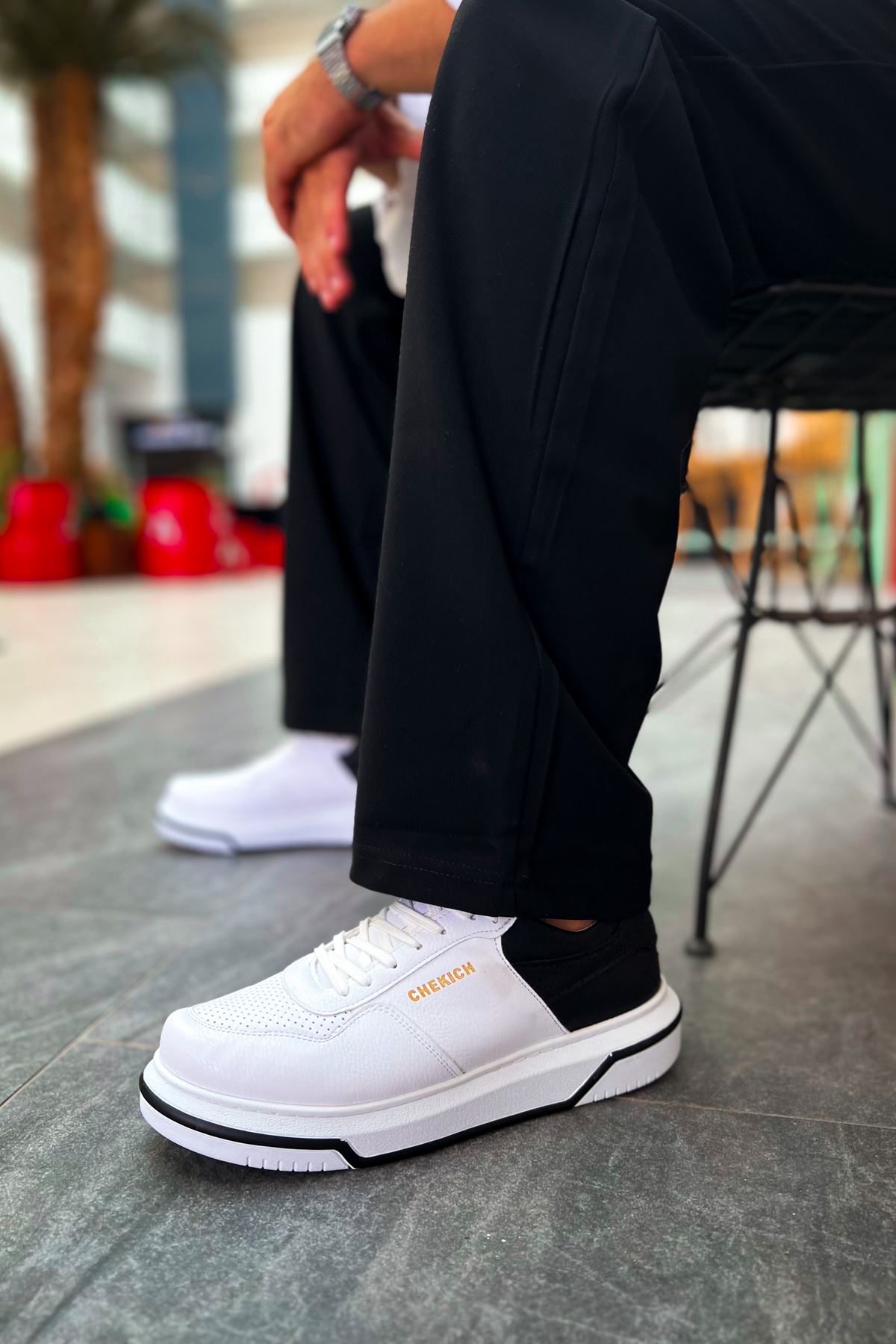 CH075 CBT Signature Erkek Ayakkabı BEYAZ / SAX MAVI - Görsel 4