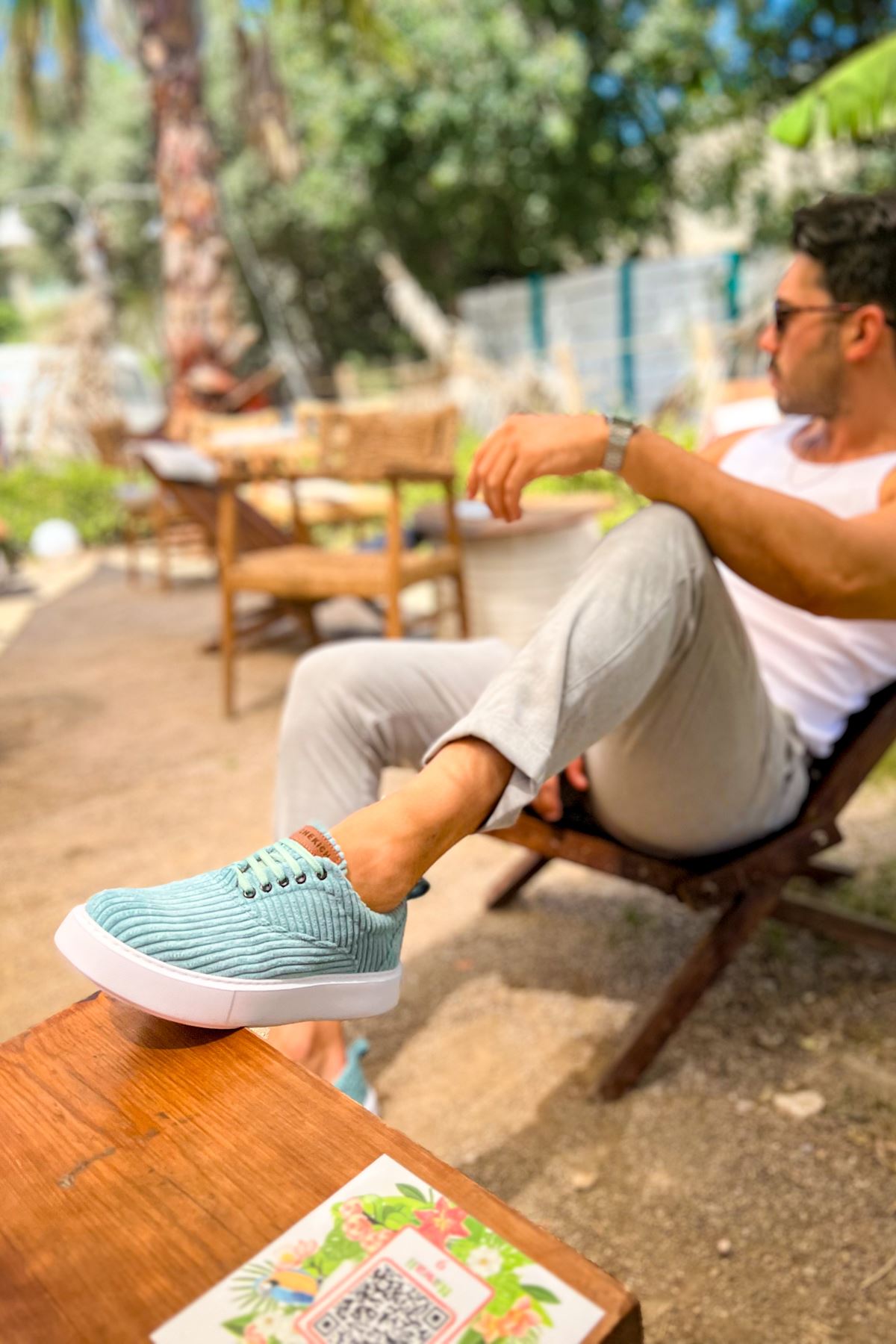 CH173 KBT Velluto Erkek Ayakkabı SU YESILI - Görsel 4