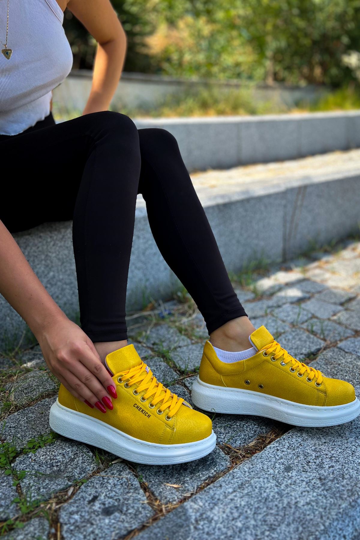 CH257 CBT Estrella Kadın Ayakkabı SARI - Görsel 4