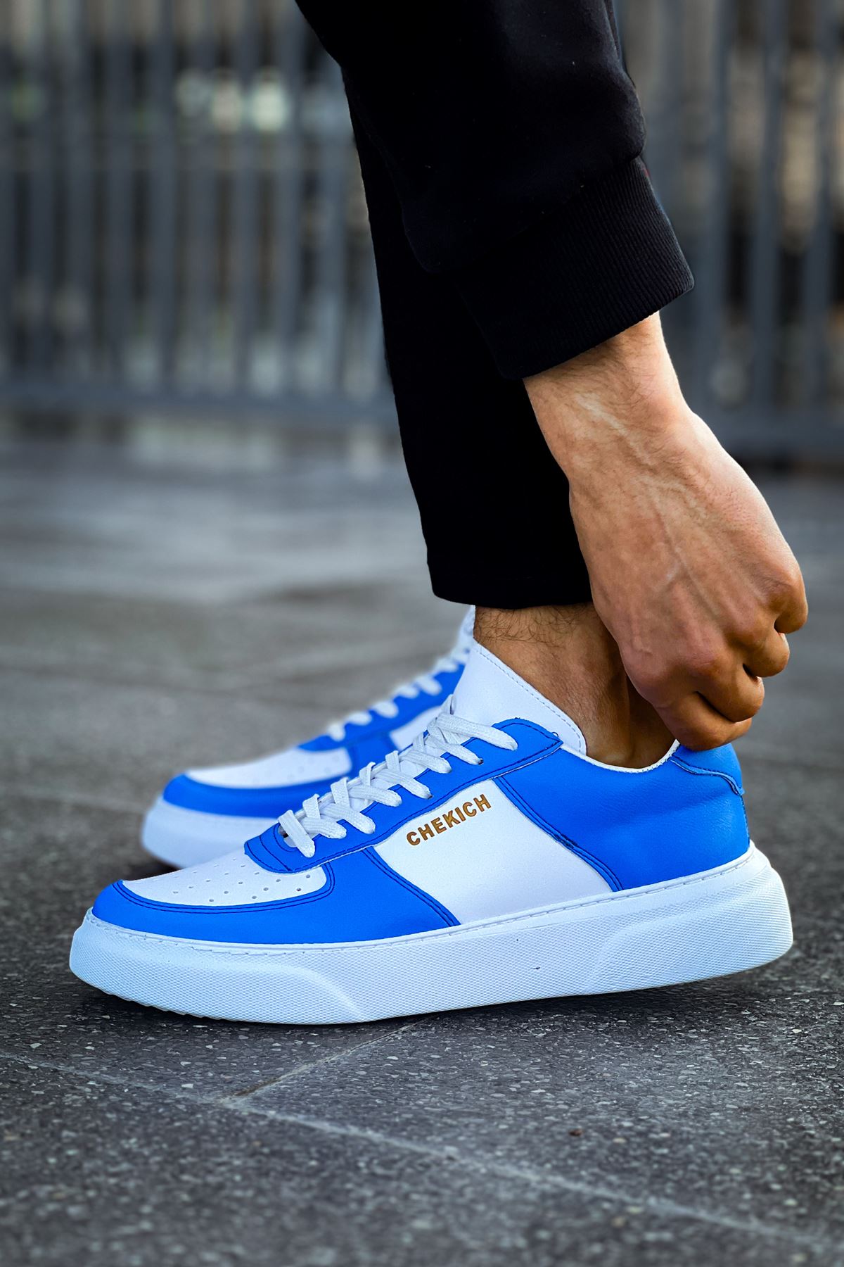 CH087 FBT Kenton Erkek Ayakkabı BEYAZ/MAVI - Görsel 4