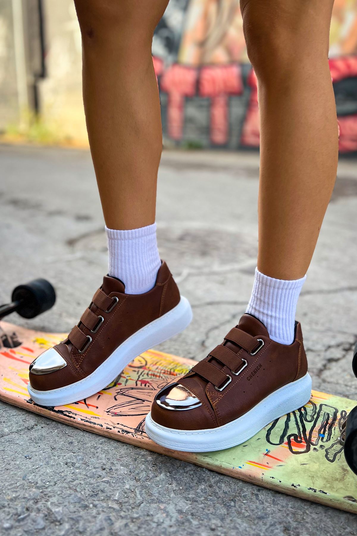 CH251 CBT Mirror Kadın Ayakkabı TABA - Görsel 3