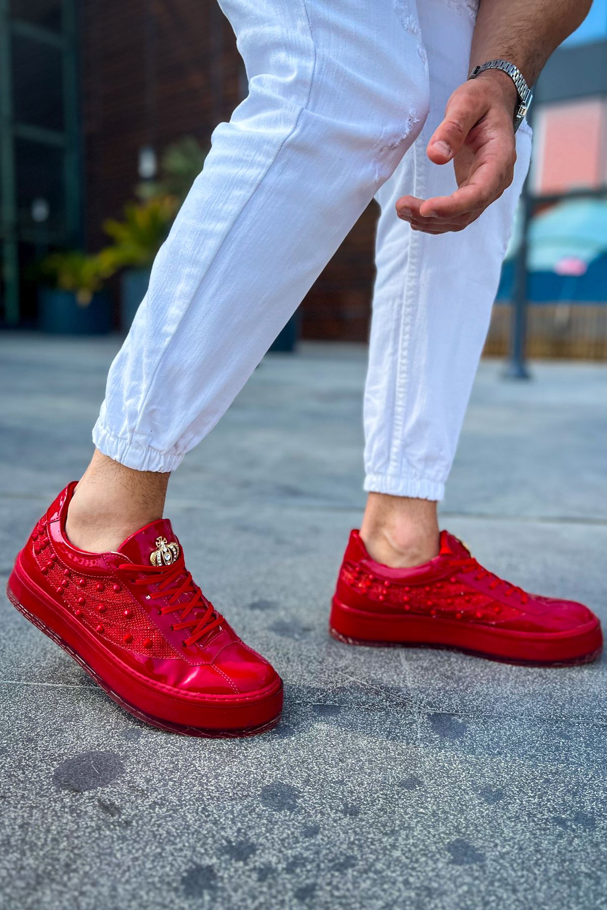 CH975 Majesty KT Erkek Ayakkabı KIRMIZI - Görsel 5