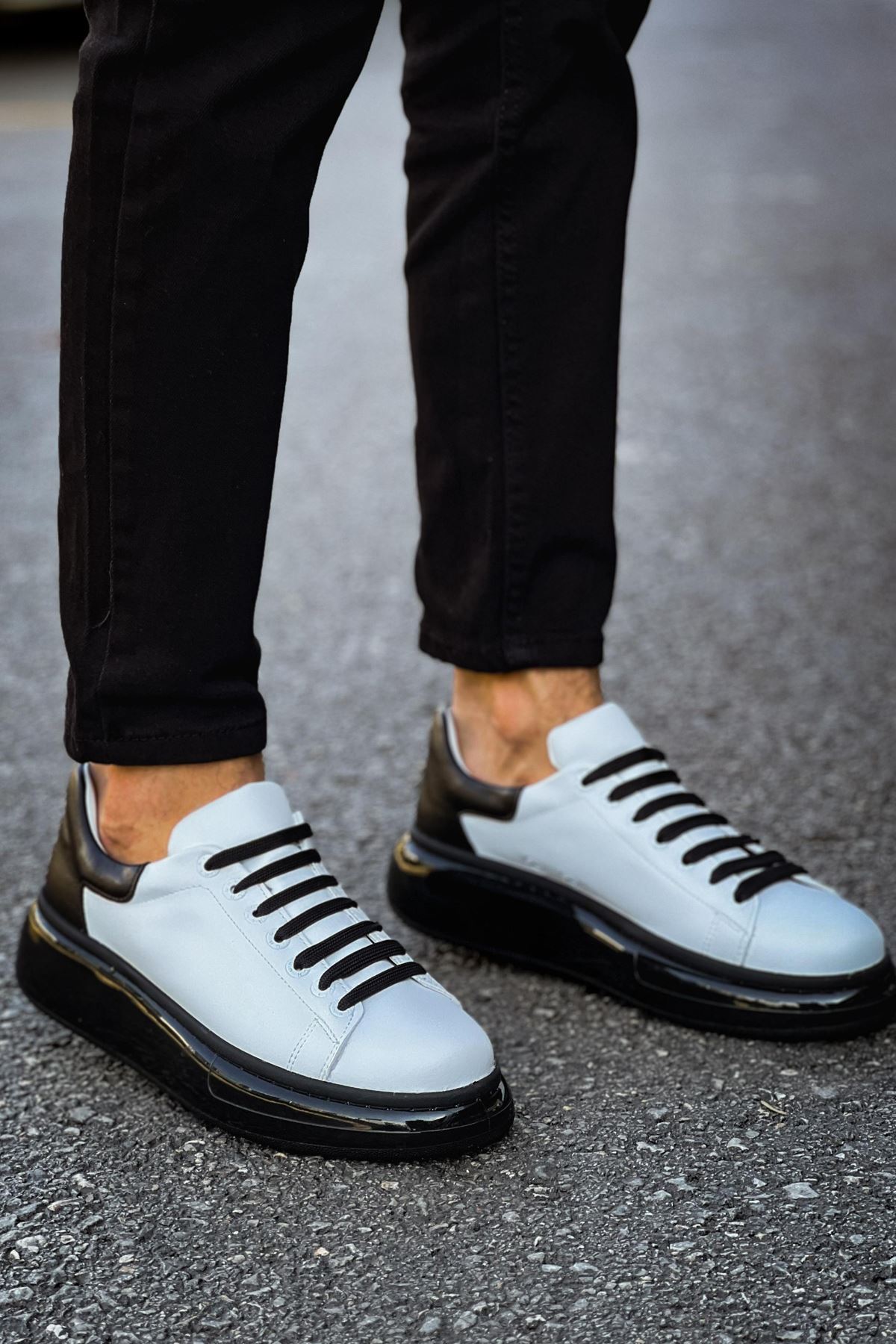CH295 CST Sollıevo Erkek Ayakkabı BEYAZ/SIYAH - Görsel 4