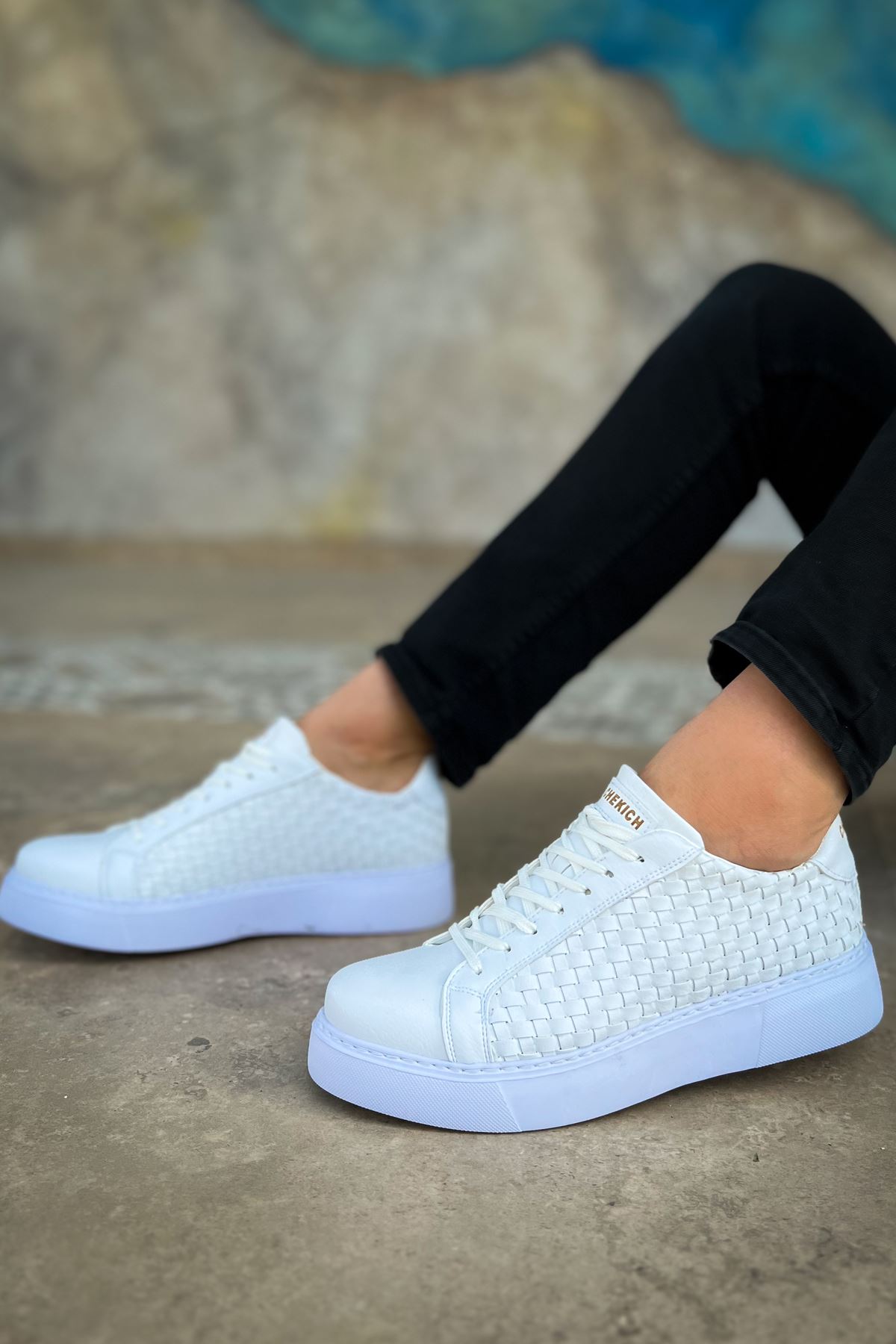 CH203 OBT Maglieria Erkek Ayakkabı BEYAZ - Görsel 5