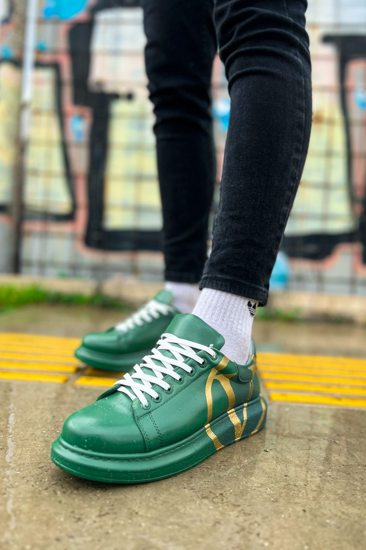 CH254 CBT Pittura Erkek Ayakkabı 491 YESIL / KOYU YESIL V - Görsel 4