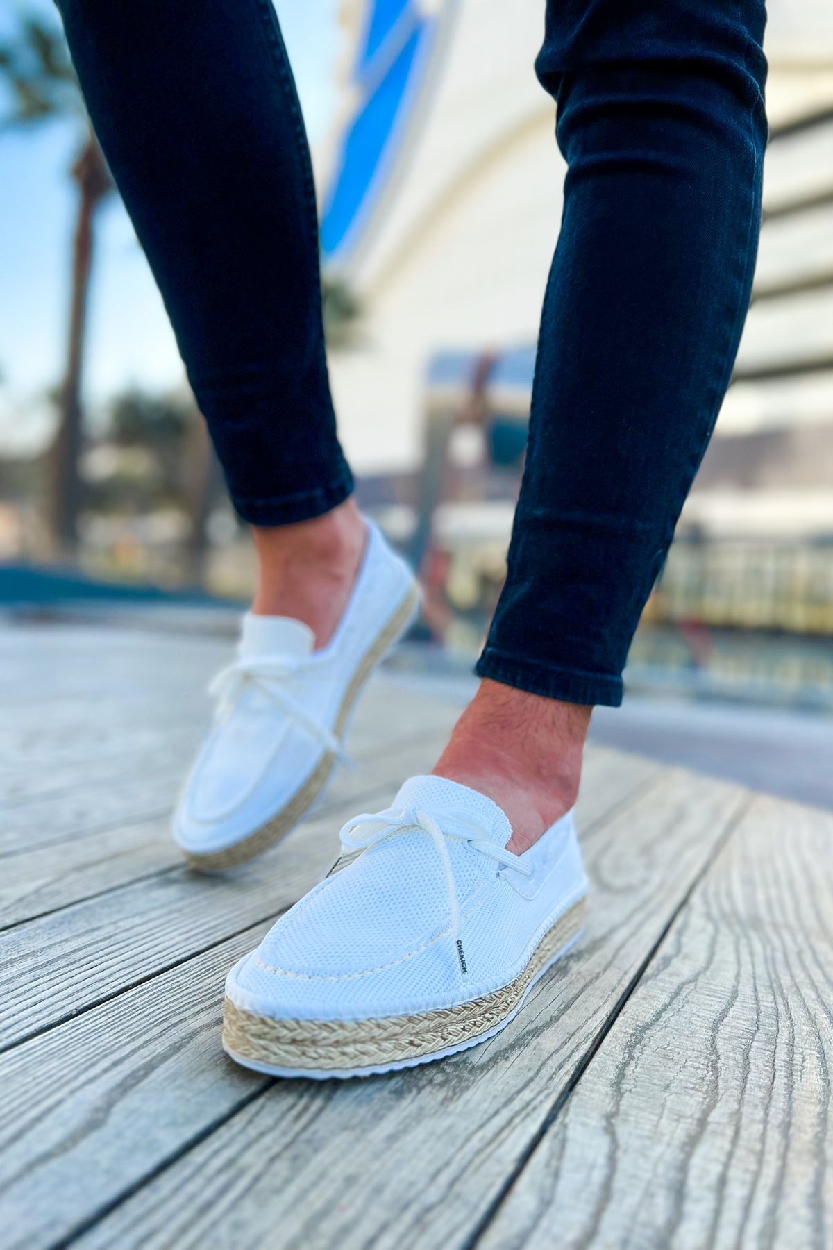 CH311 Espadril Erkek Ayakkabı BEYAZ - Görsel 5