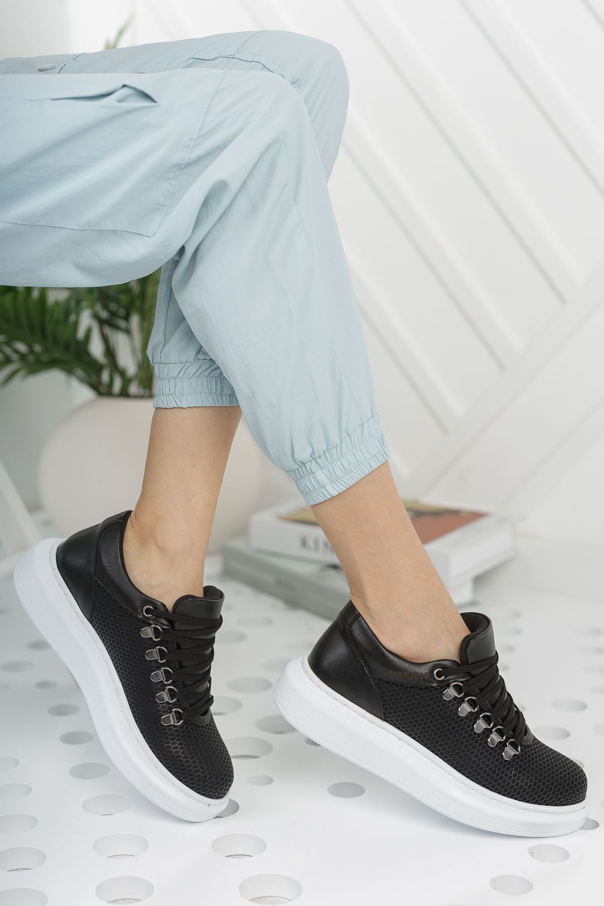 CH021 CBT Favo Kadın Ayakkabı SIYAH - Görsel 3