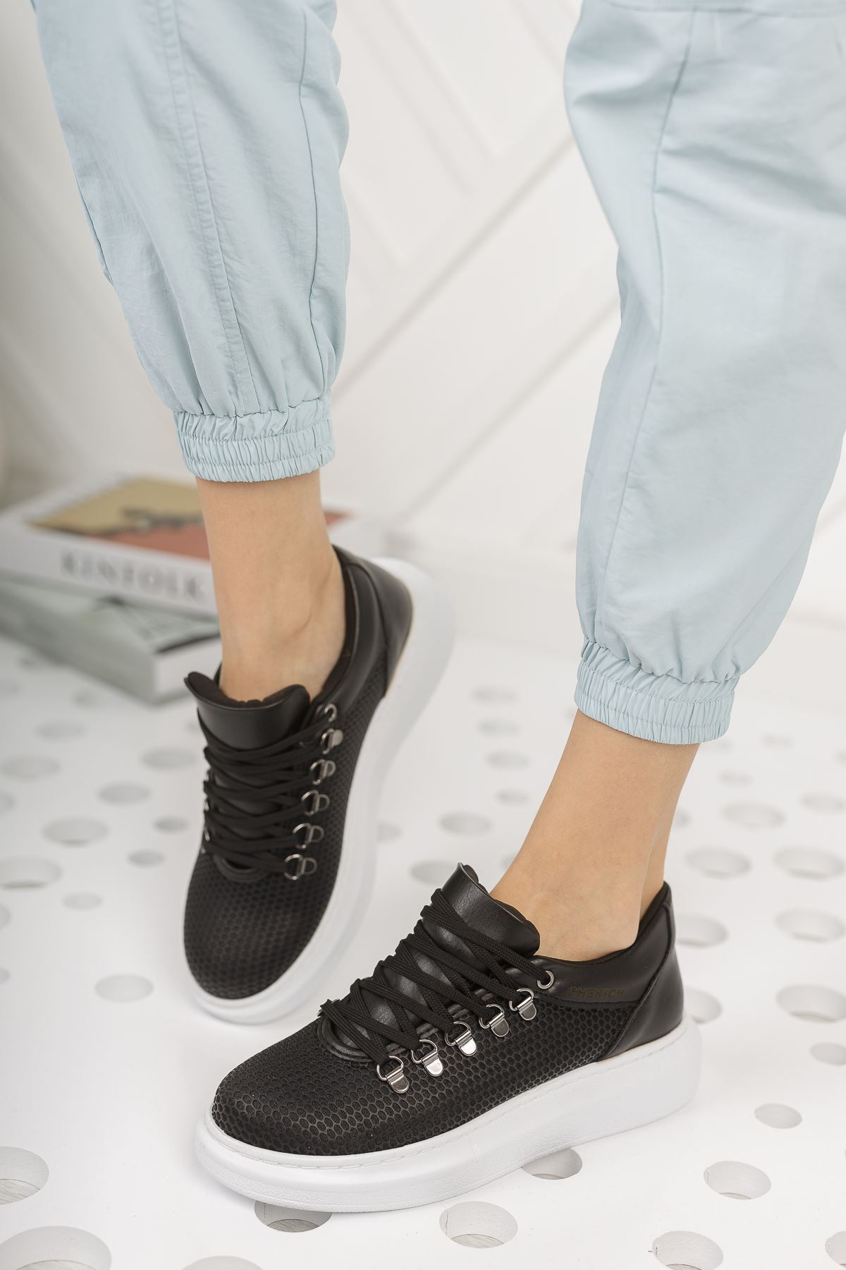 CH021 CBT Favo Kadın Ayakkabı SIYAH - Görsel 4