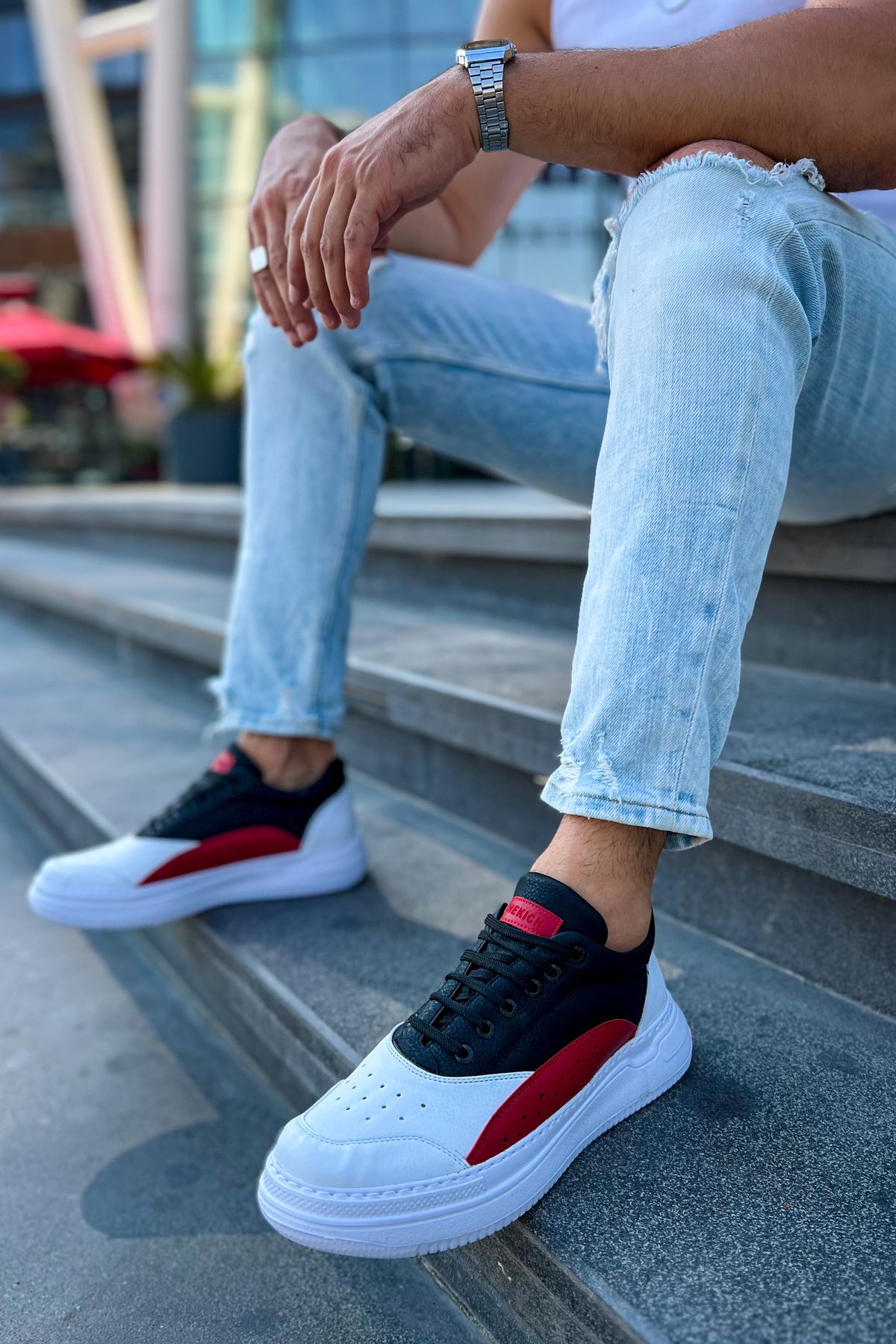 CH115 CBT Literide Erkek Ayakkabı BEYAZ/KIRMIZI/SIYAH - Görsel 2