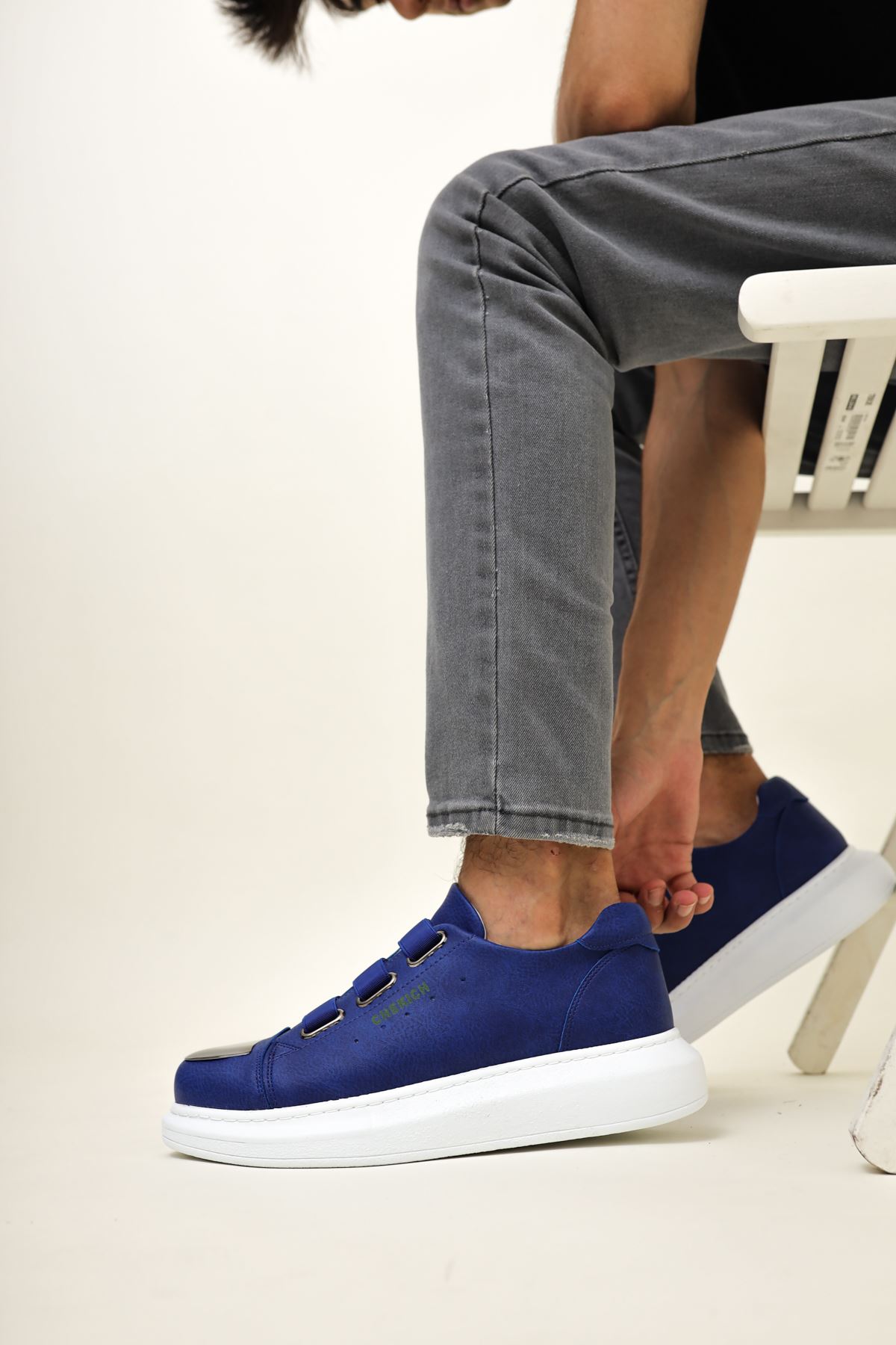 CH251 CBT Mirror Erkek Ayakkabı Sax MavI - Görsel 3