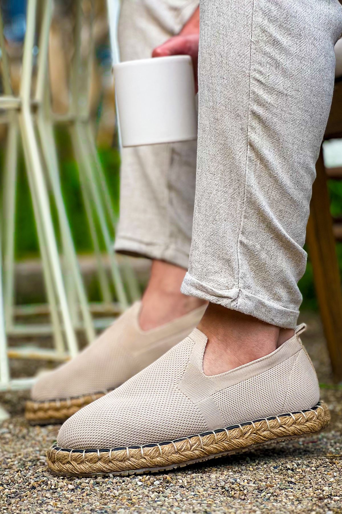 CH305 Triko Erkek Ayakkabı BEJ - Görsel 7