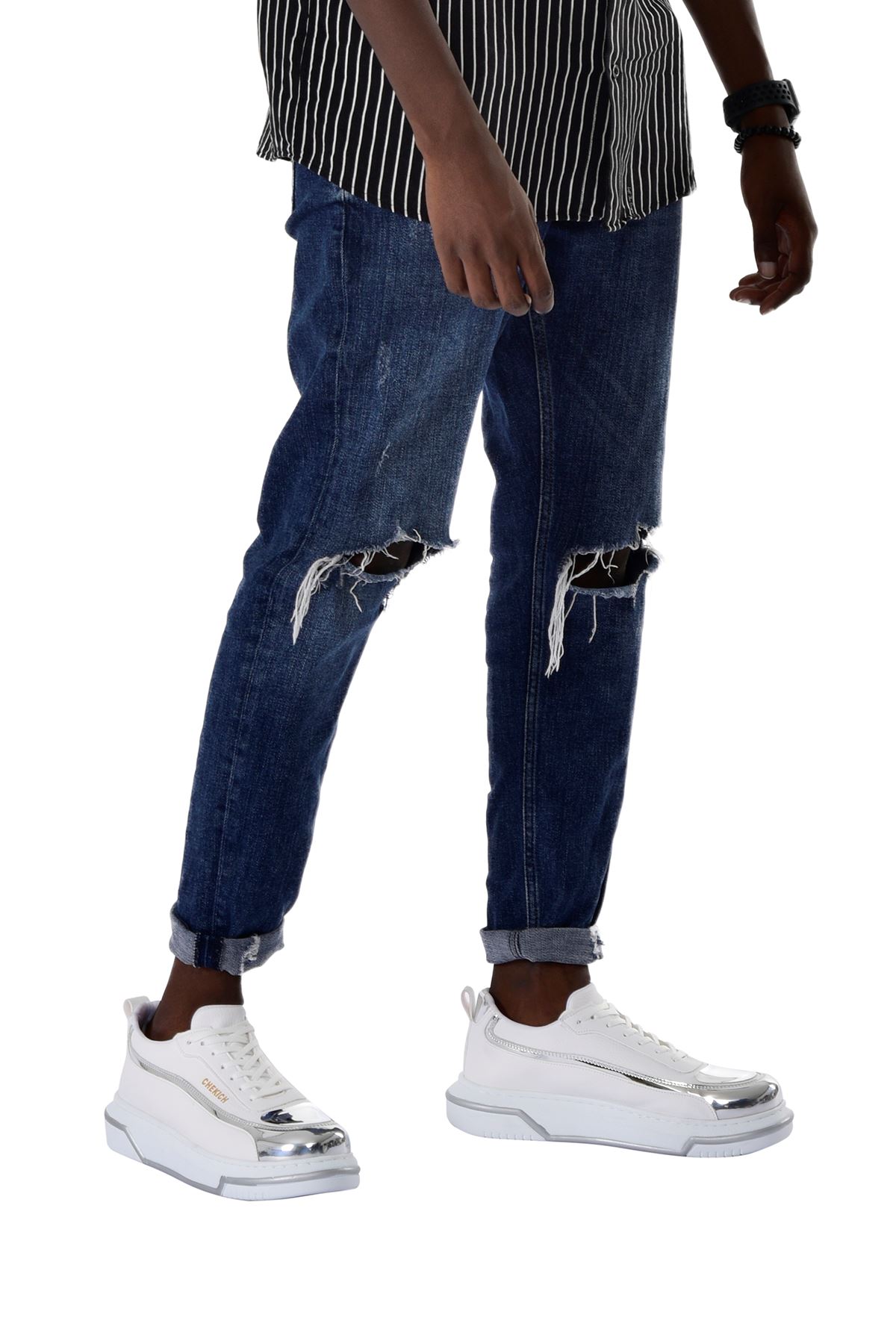 CH241 CBT Signature Line Up Erkek Ayakkabı BEYAZ/GUMUS - Görsel 5