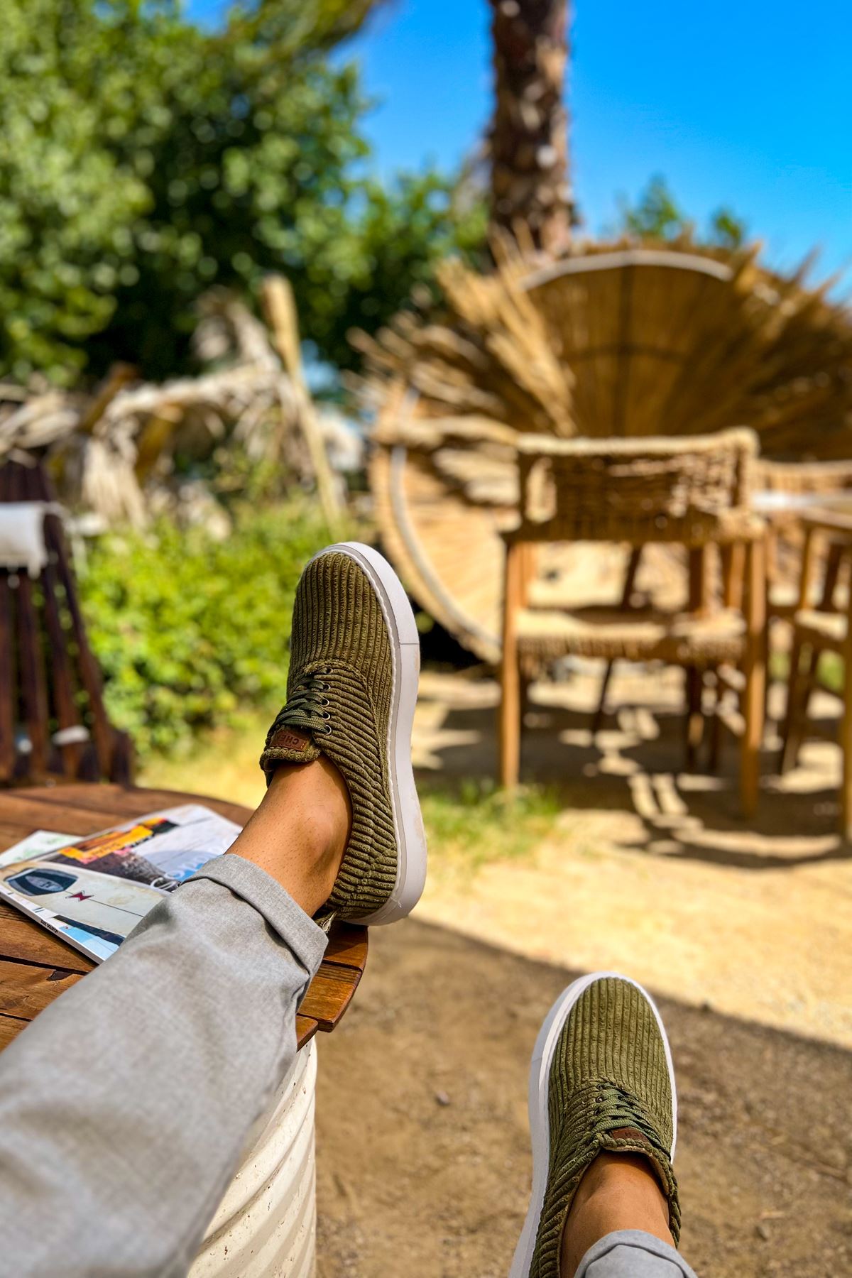 CH173 KBT Velluto Erkek Ayakkabı HAKI - Görsel 5