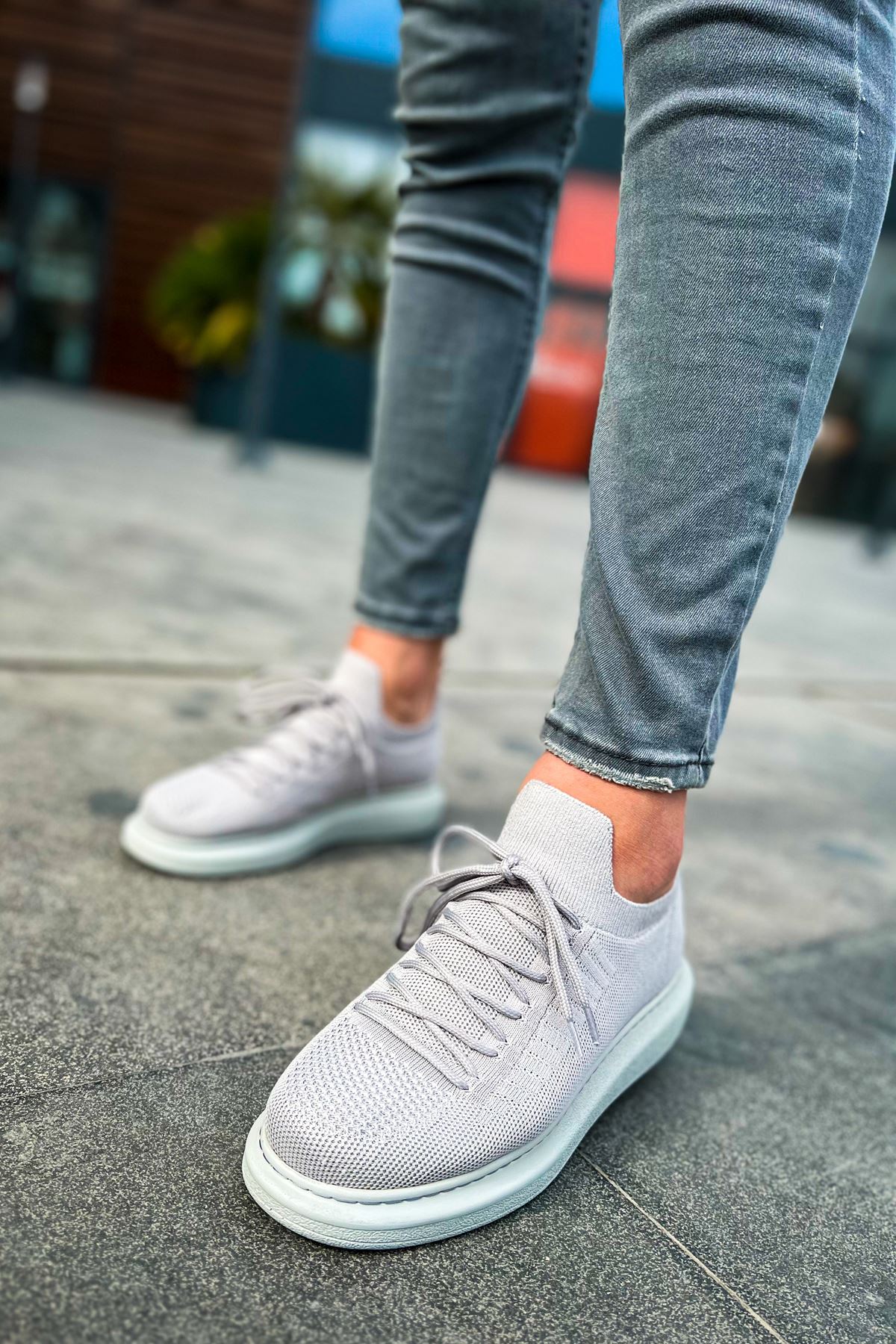 CH307 RT Tricot Erkek Ayakkabı GRI - Görsel 4