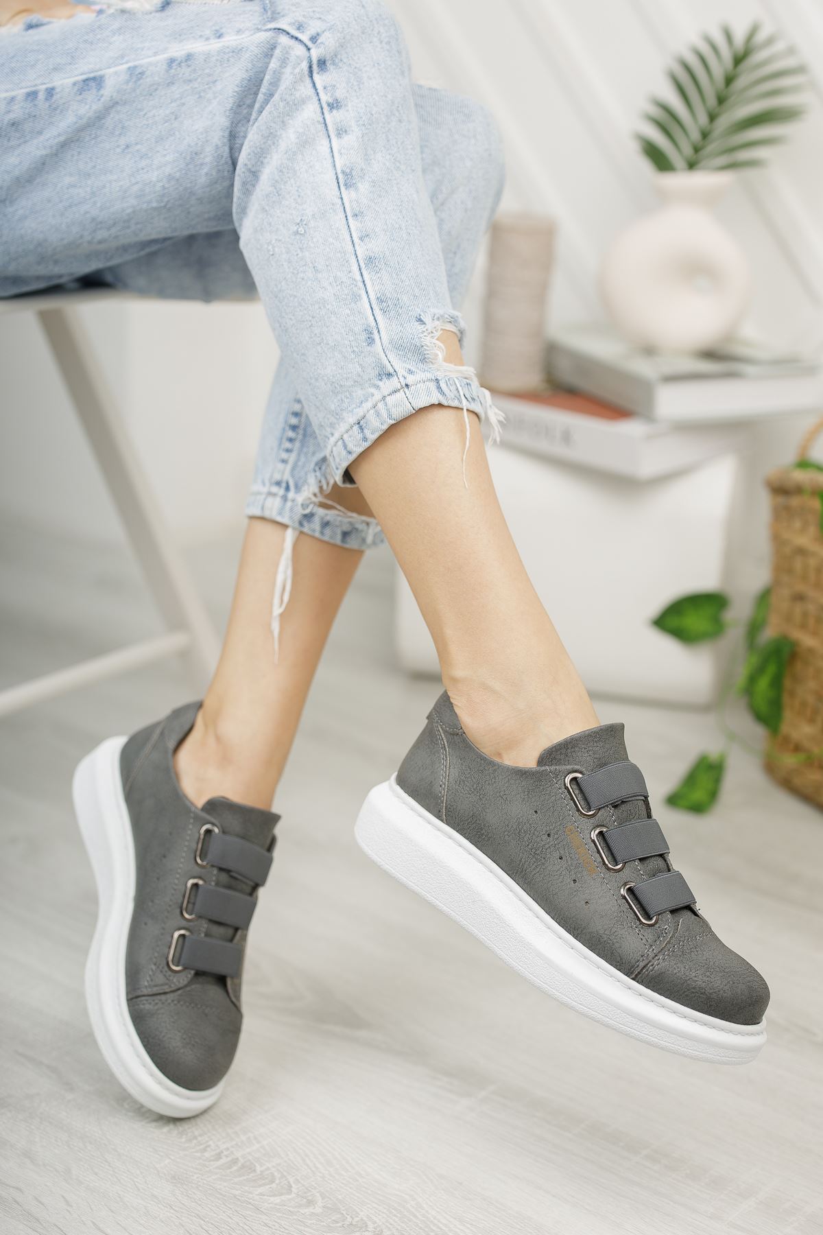 CH253 CBT Mirror Non Kadın Ayakkabı ANTRASIT - Görsel 2