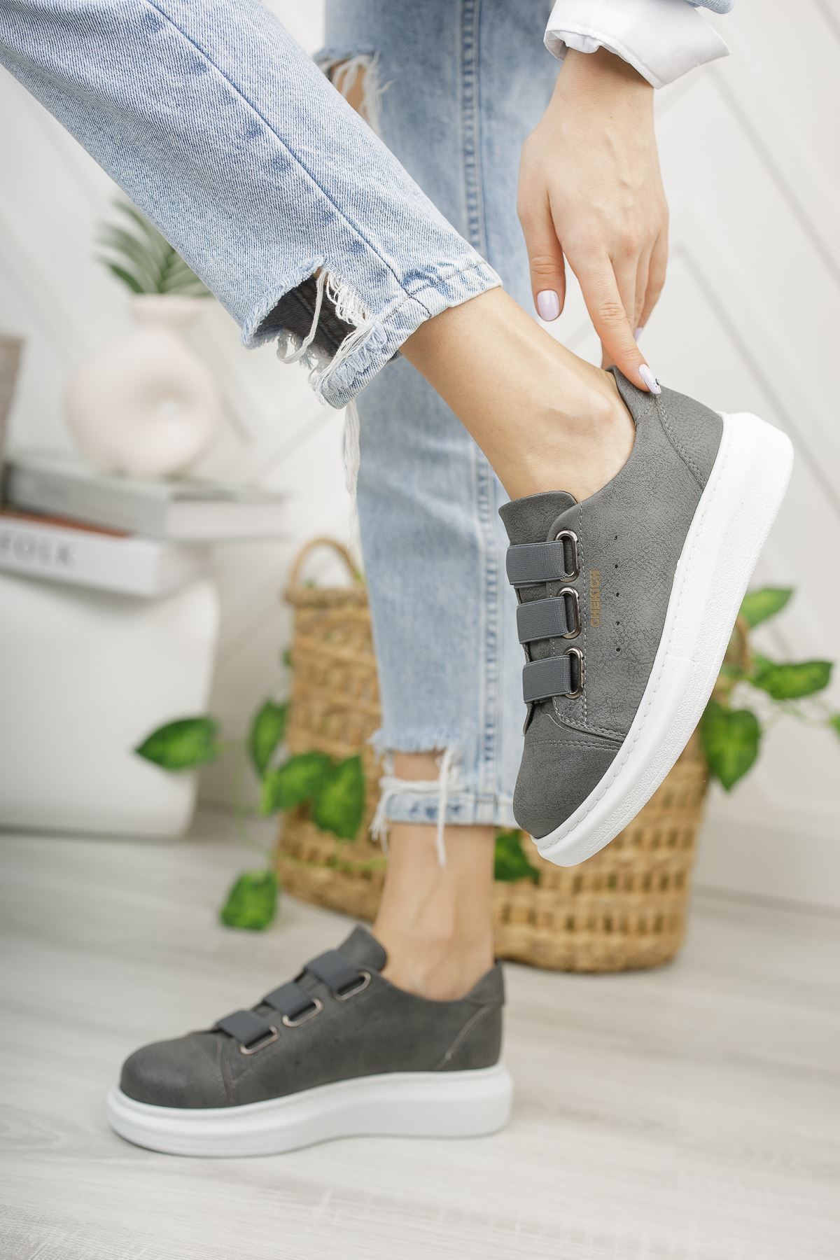 CH253 CBT Mirror Non Kadın Ayakkabı ANTRASIT - Görsel 5