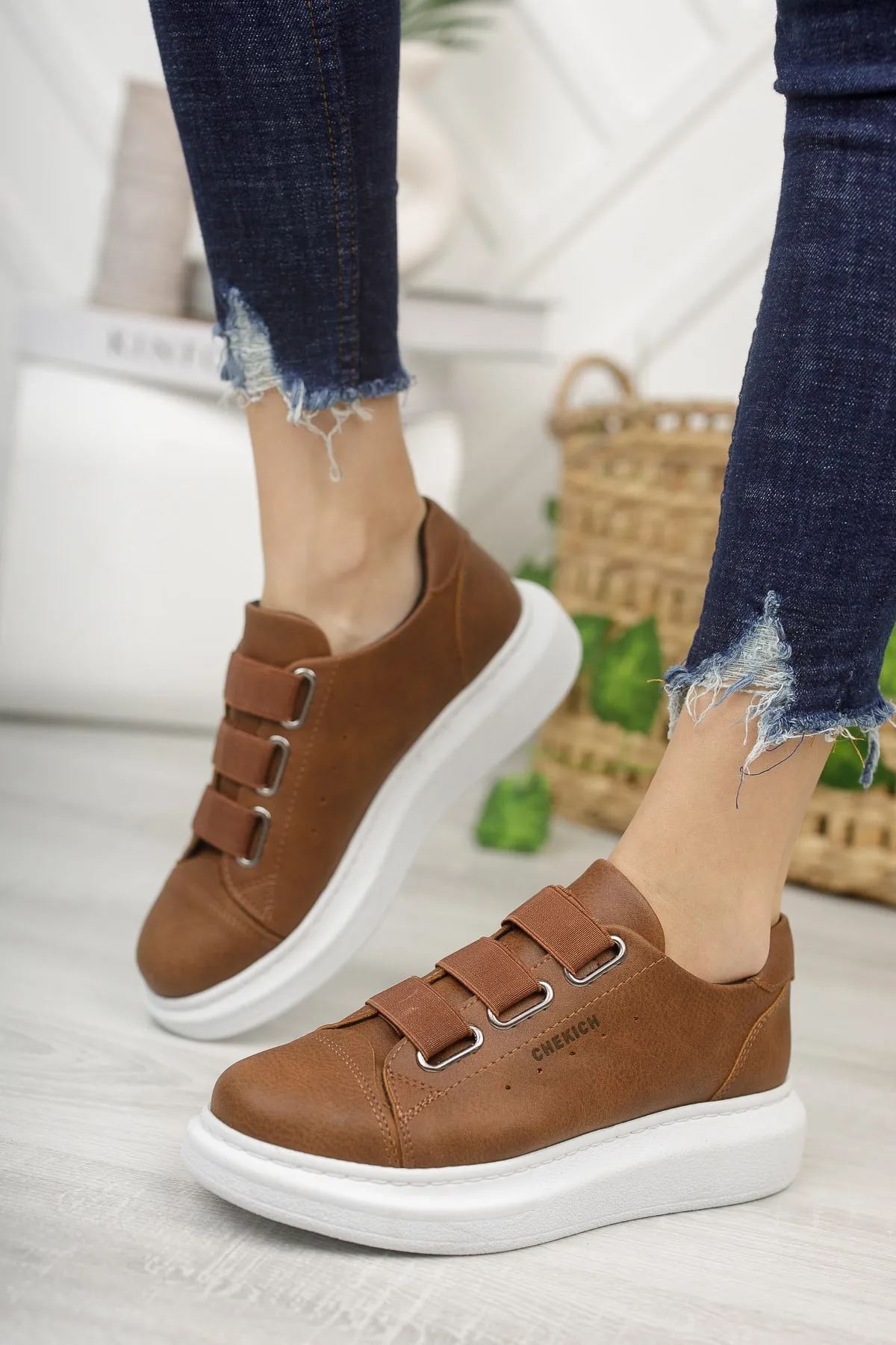 CH253 CBT Mirror Non Kadın Ayakkabı TABA - Görsel 4