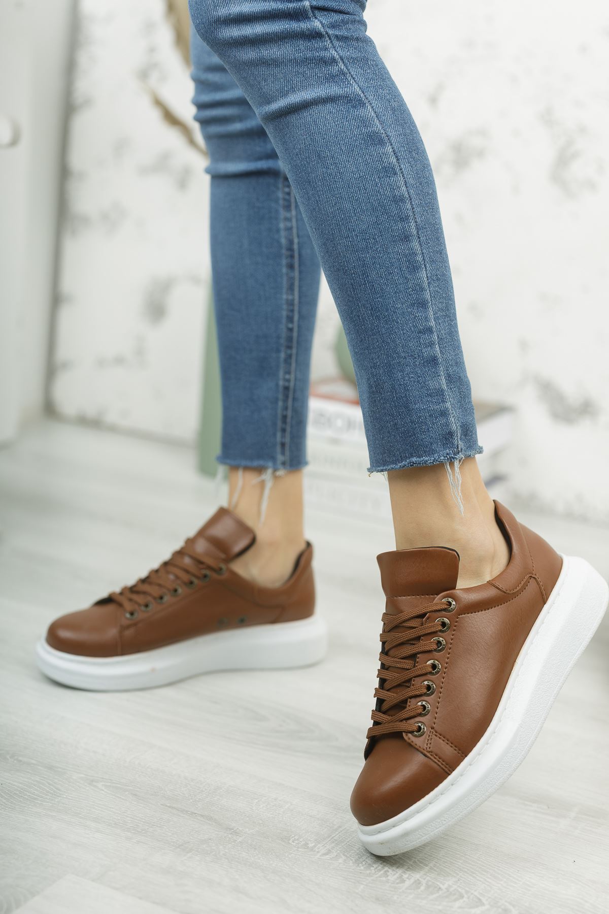 CH257 CBT Estrella Kadın Ayakkabı TABA - Görsel 4