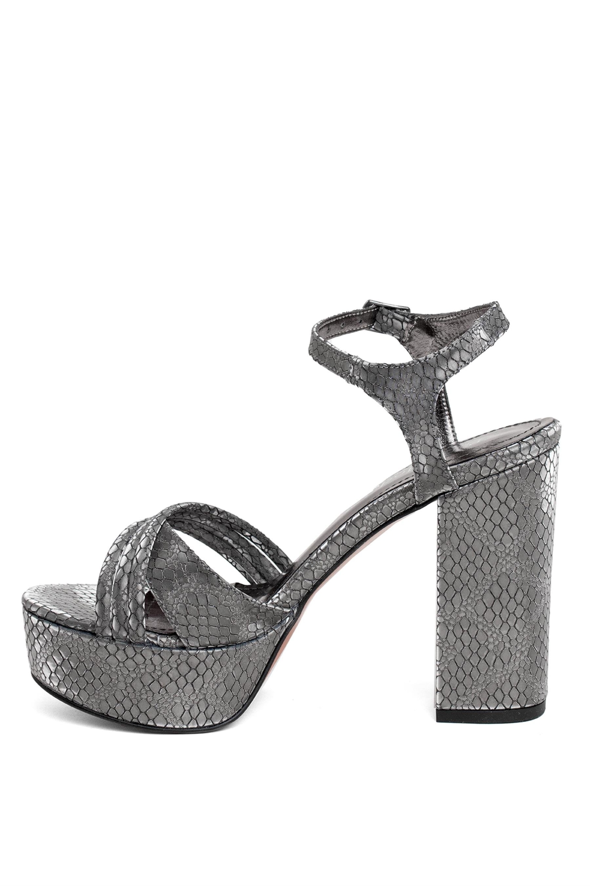 PM08 K2044 Kadın Platform Ayakkabı Platin - Görsel 4