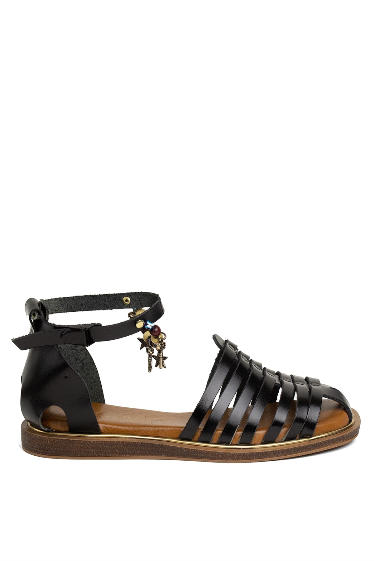 Beety BY112.301 Kadın Hakiki Deri Sandalet Siyah - Görsel 2