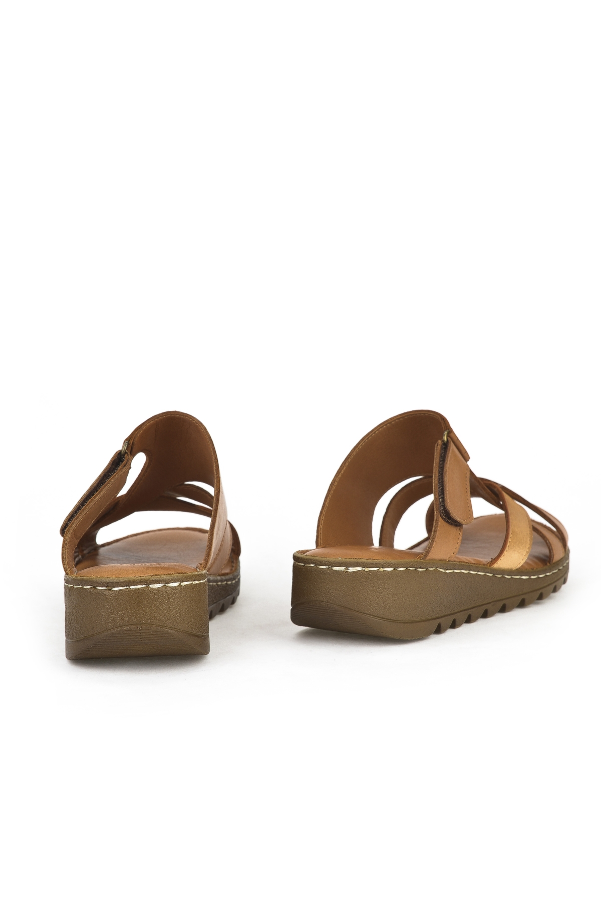 Kadın Hakiki Deri Terlik 1411008Z012 Taba - Görsel 4