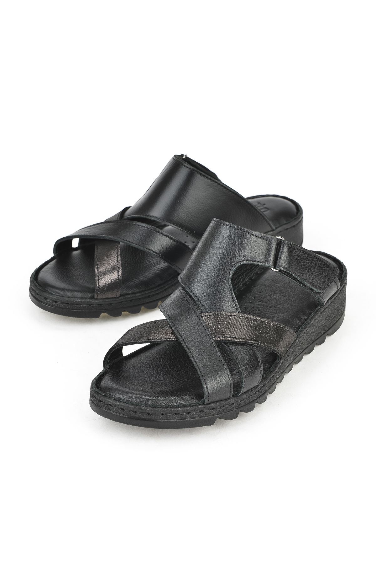 Kadın Hakiki Deri Terlik 1411008Z012 Siyah - Görsel 6