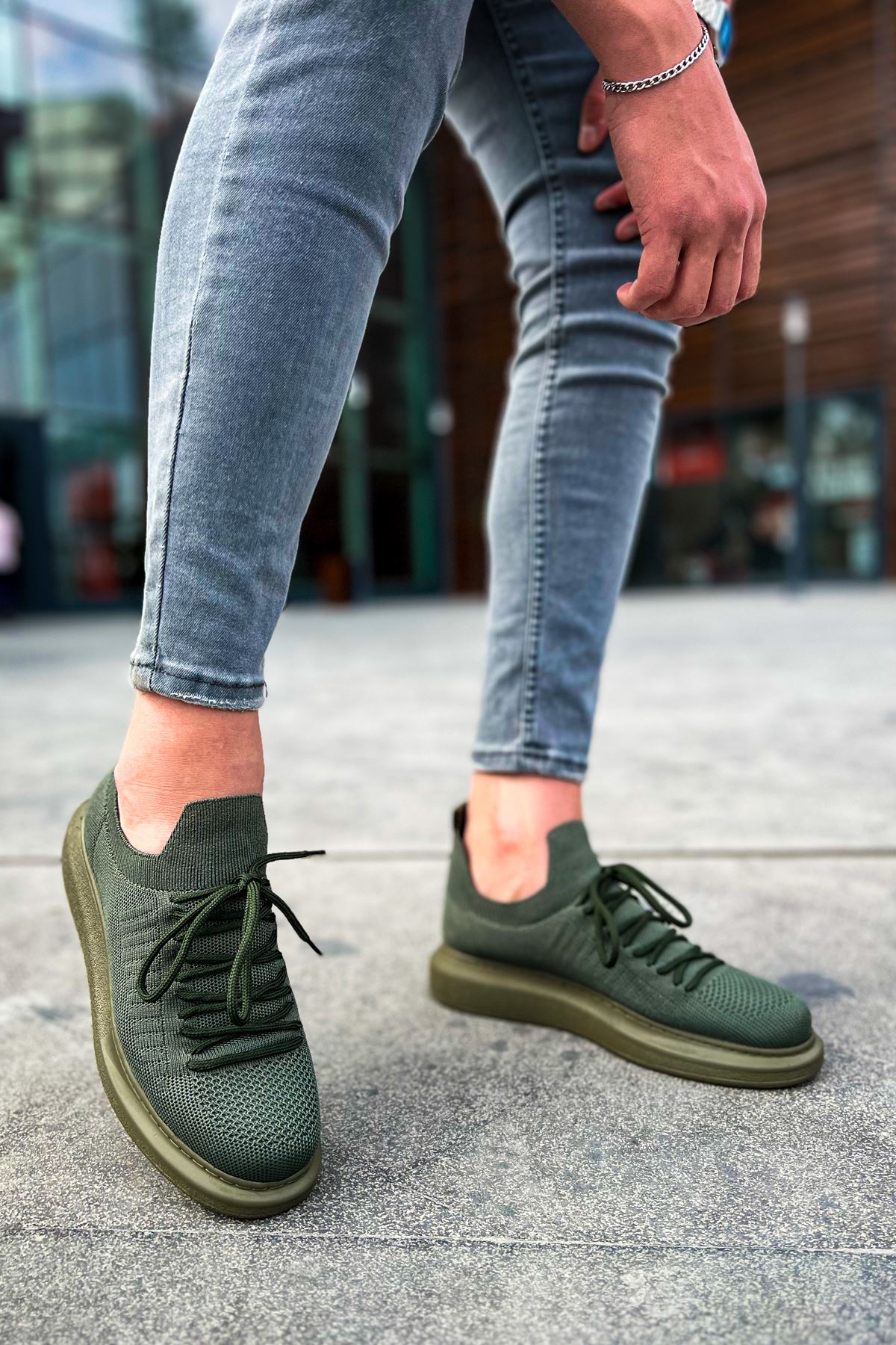 CH307 RT Tricot Erkek Ayakkabı HAKI - Görsel 5