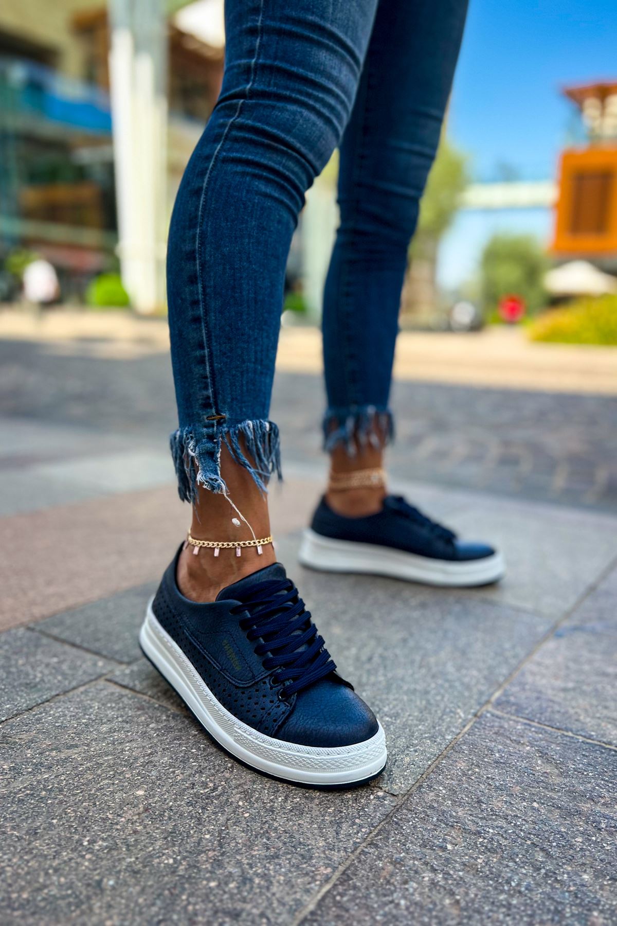 CH043 CBT Cowien Kadın Ayakkabi LACIVERT - Görsel 3