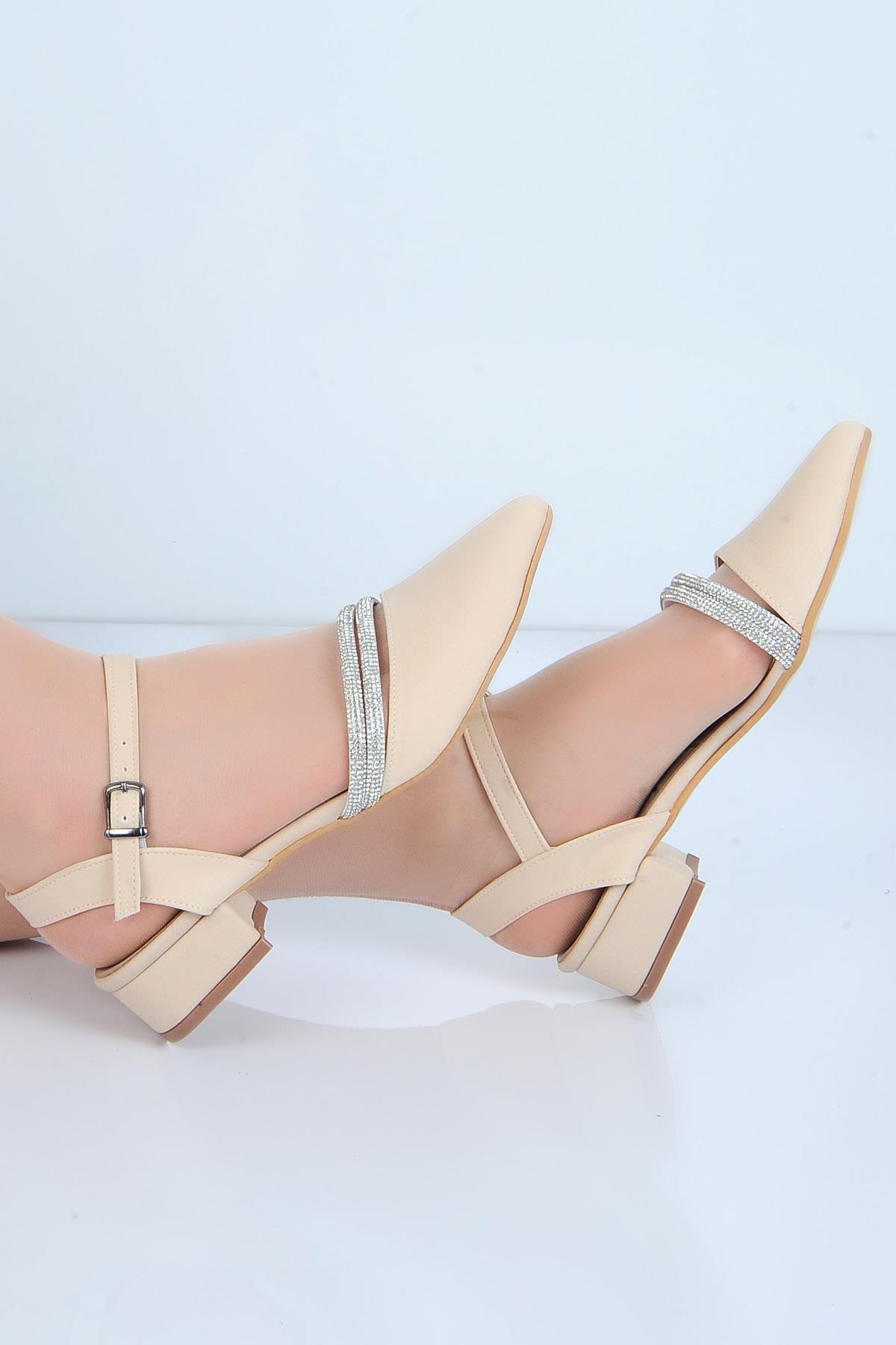 24-07 Saten 3Cm Topuklu Kadın Ayakkabı - Görsel 2