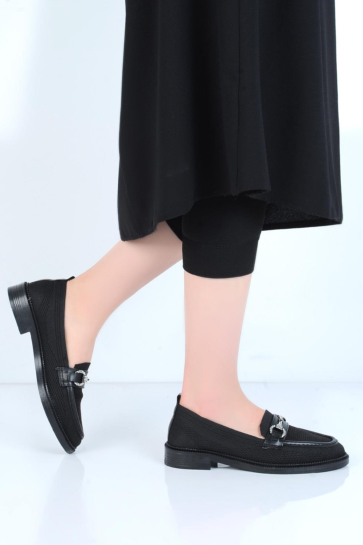 24-06 Triko Günlük Kadın Düz Babet Ayakkabı - Görsel 2