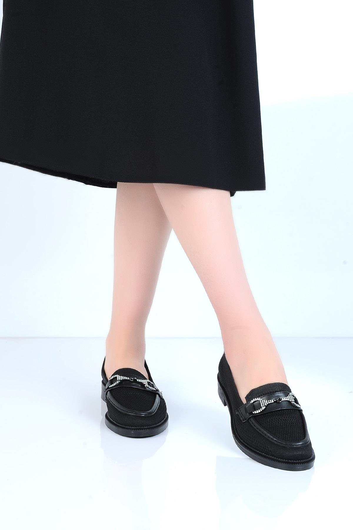 24-06 Triko Günlük Kadın Düz Babet Ayakkabı - Görsel 4