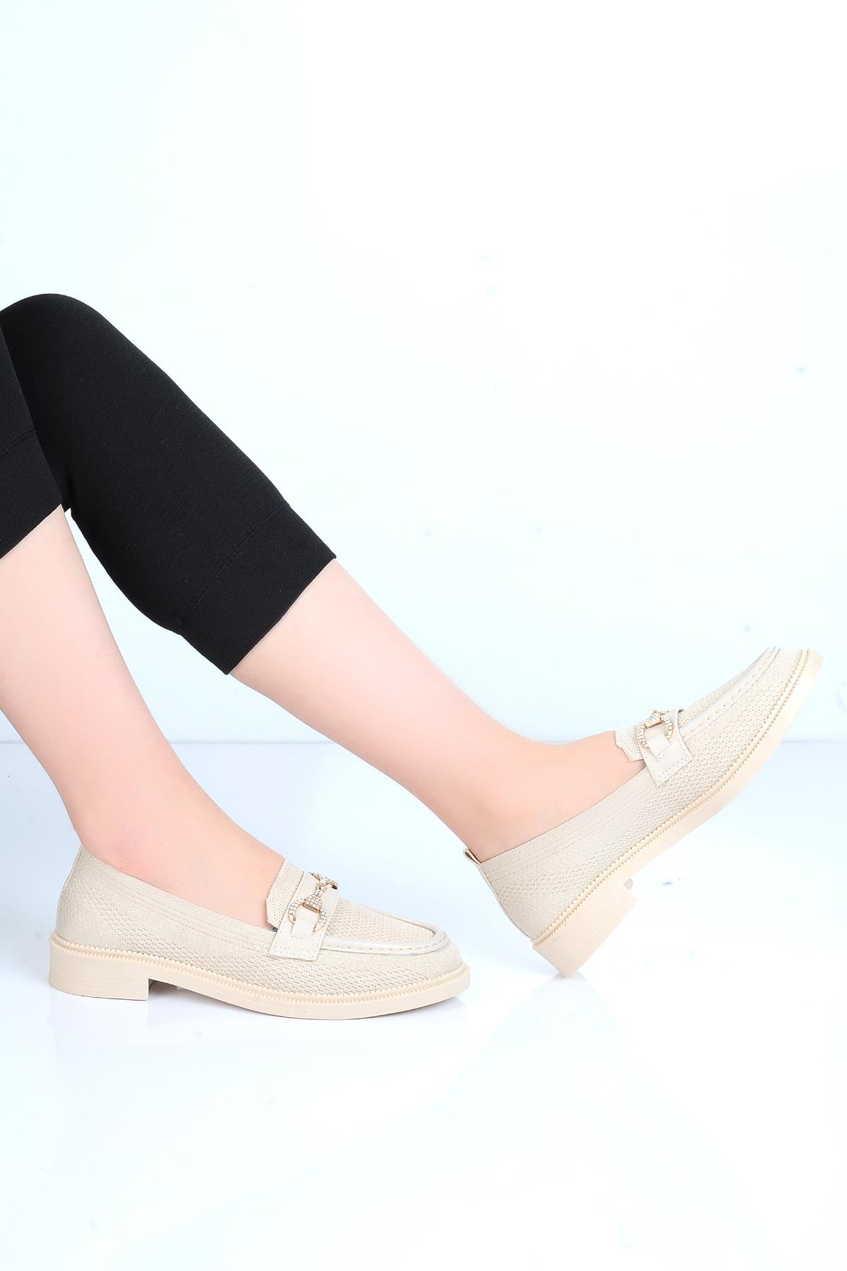 24-06 Triko Günlük Kadın Düz Babet Ayakkabı - Görsel 2